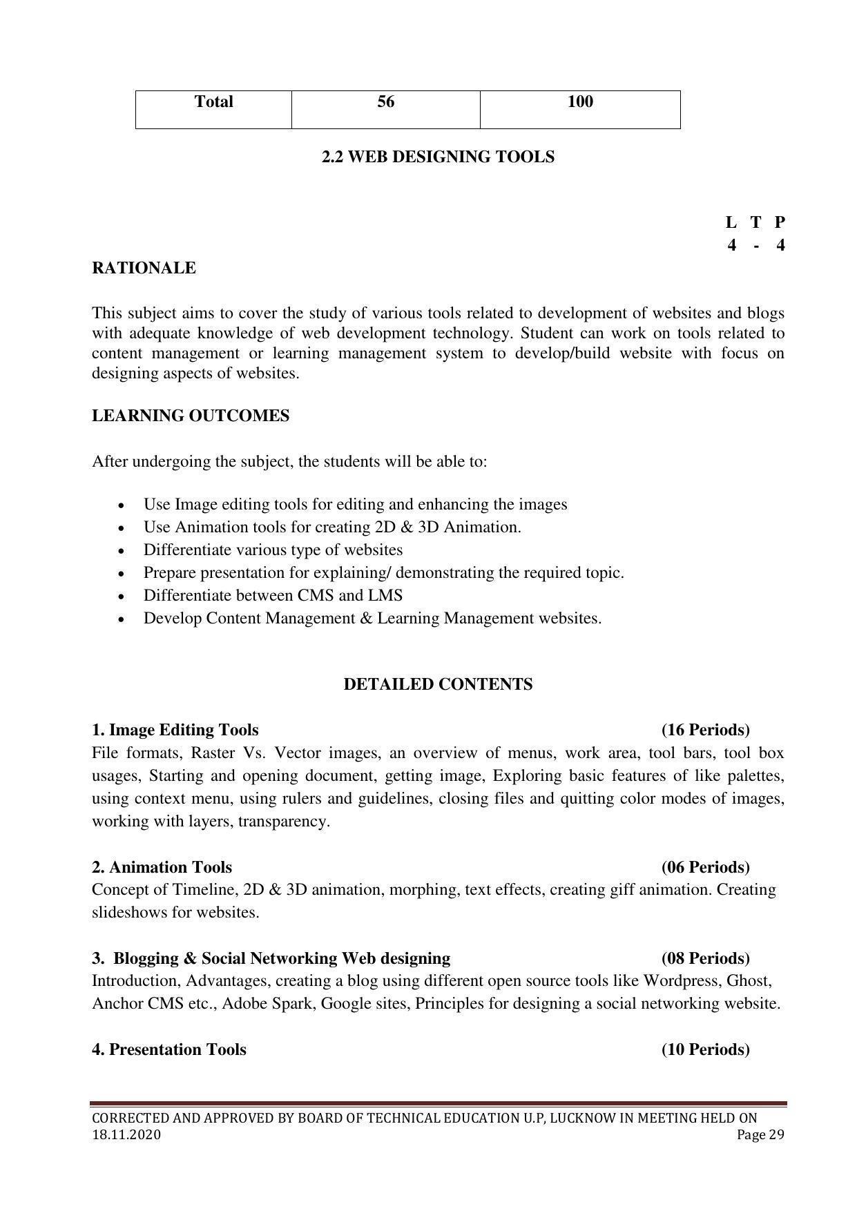SYLLABUS FOR FIRST SEMESTER SESSION (2020-2021) - FOUR SEMESTER POST GRADUATE DIPLOMA COURSE IN COMPUTER APPLICATION - Page 29