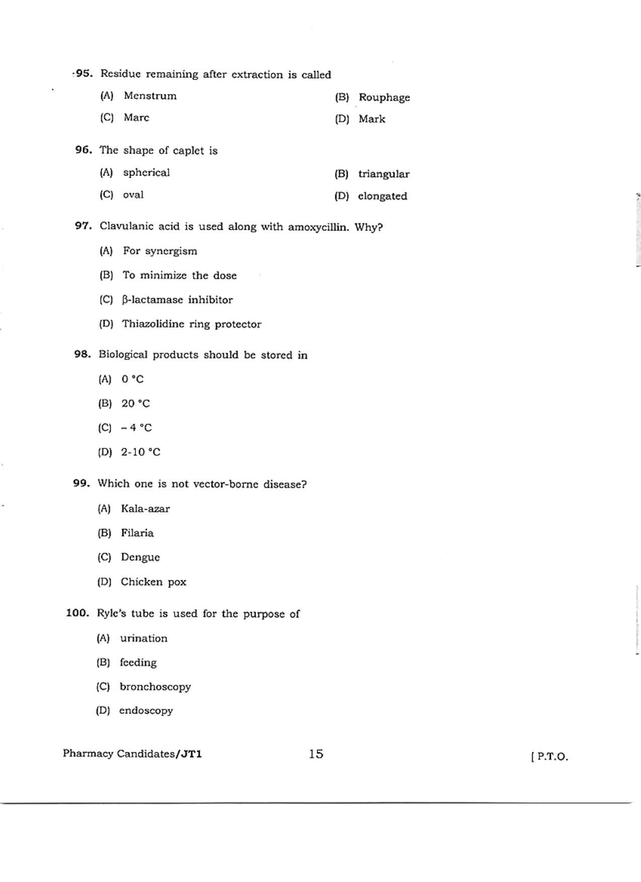 WBJEE  JELET 2018 ( Pharmacy ) - Page 15