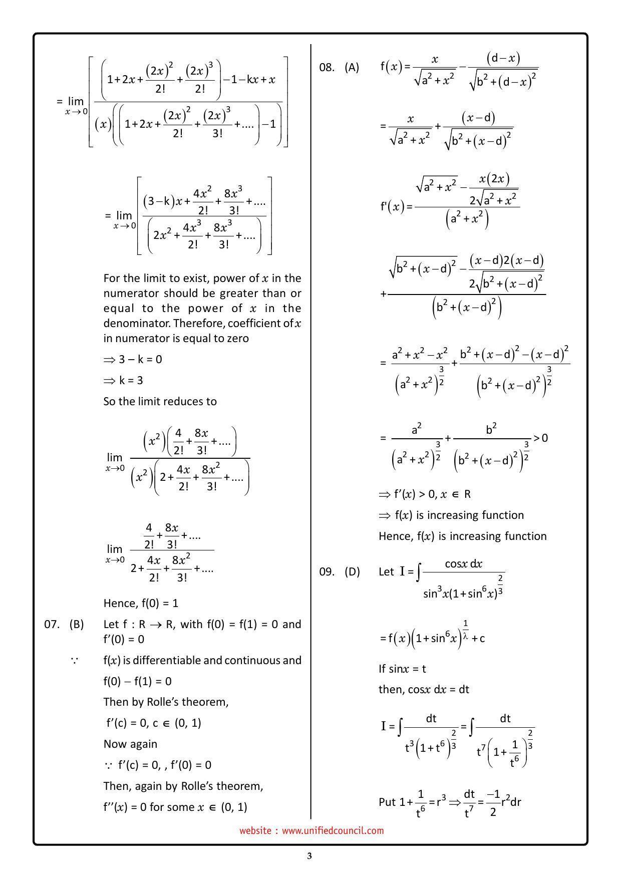 NSTSE 2023 Class 12 PCM Answer Key (Paper Code 489) - Page 3