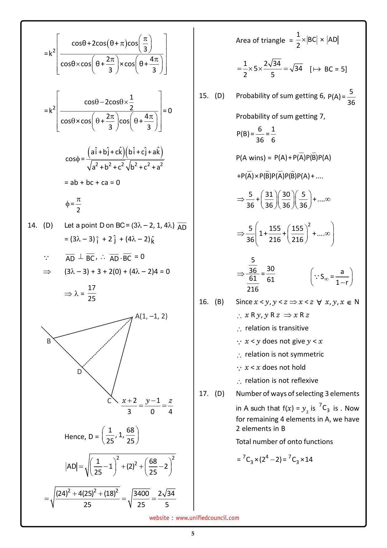 NSTSE 2023 Class 12 PCM Answer Key (Paper Code 489) - Page 5
