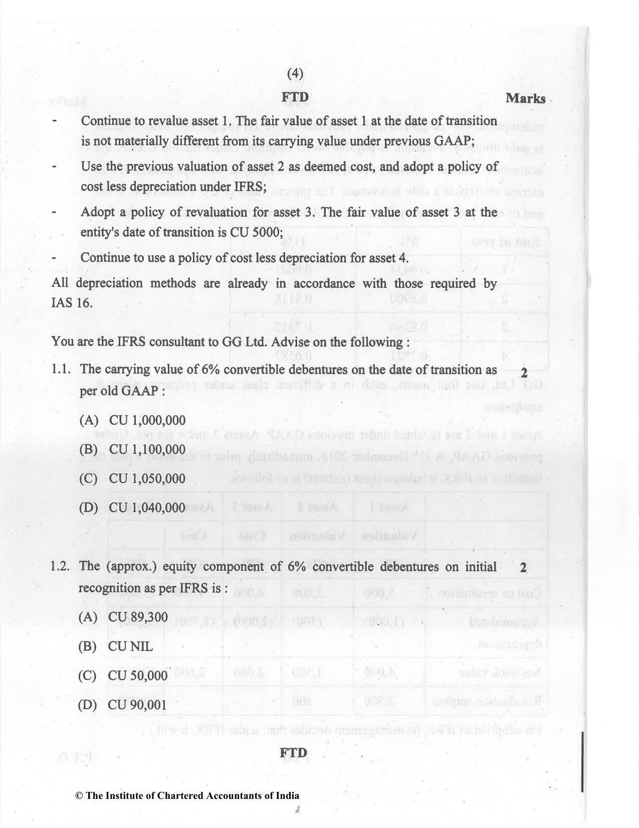 CA Final Jul 2021 Question Paper - Paper 6E – Global Financial Reporting Standards - Page 4