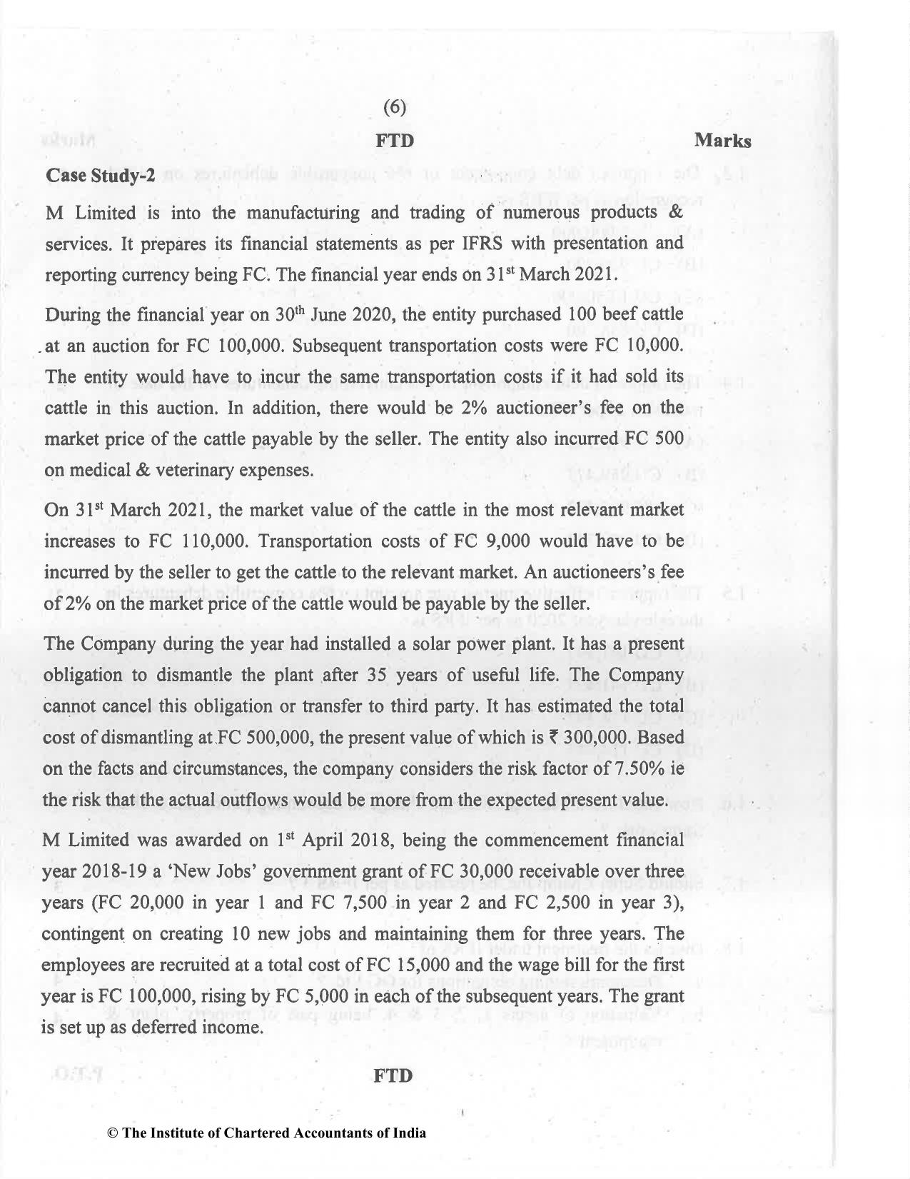 CA Final Jul 2021 Question Paper - Paper 6E – Global Financial Reporting Standards - Page 6