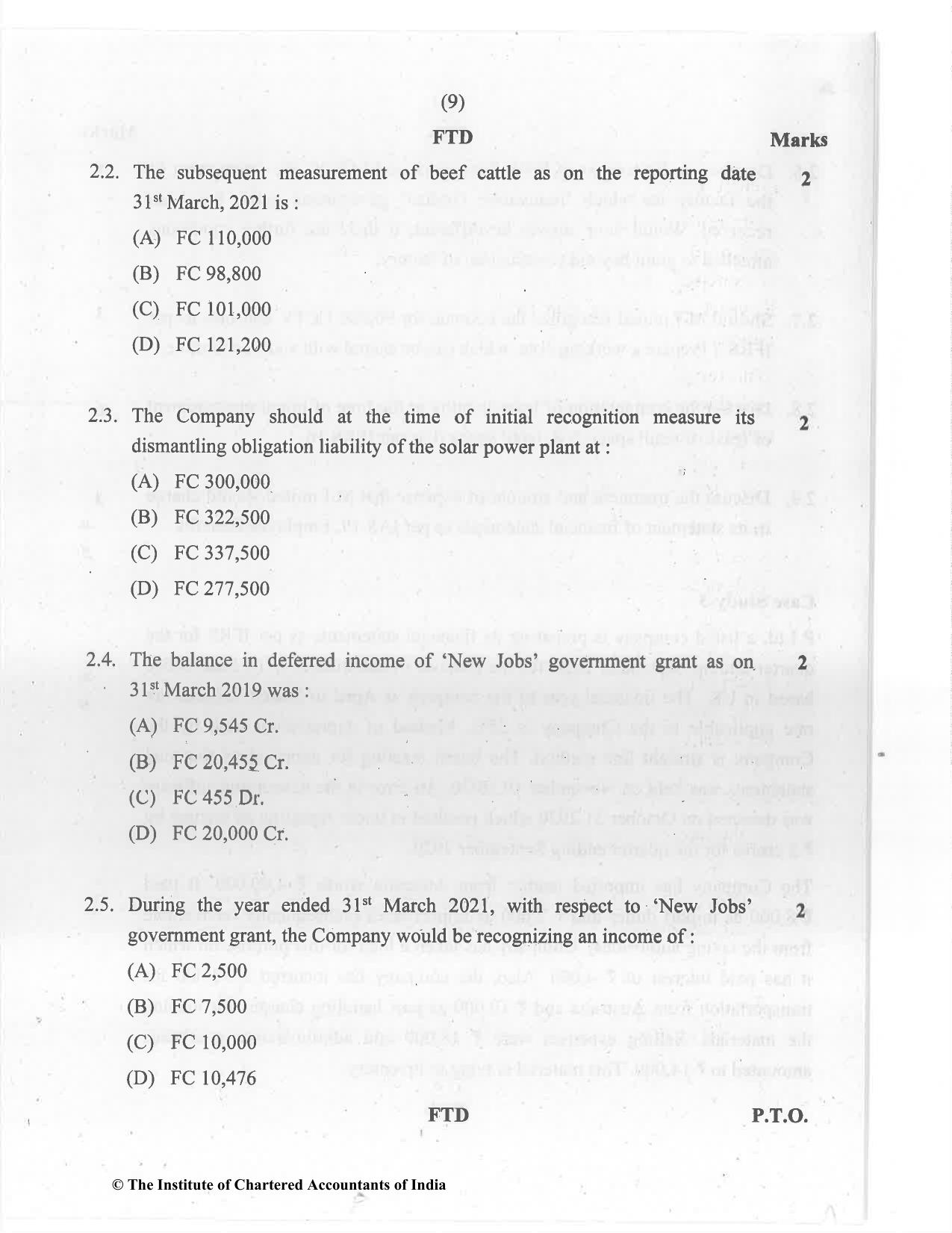 CA Final Jul 2021 Question Paper - Paper 6E – Global Financial Reporting Standards - Page 9