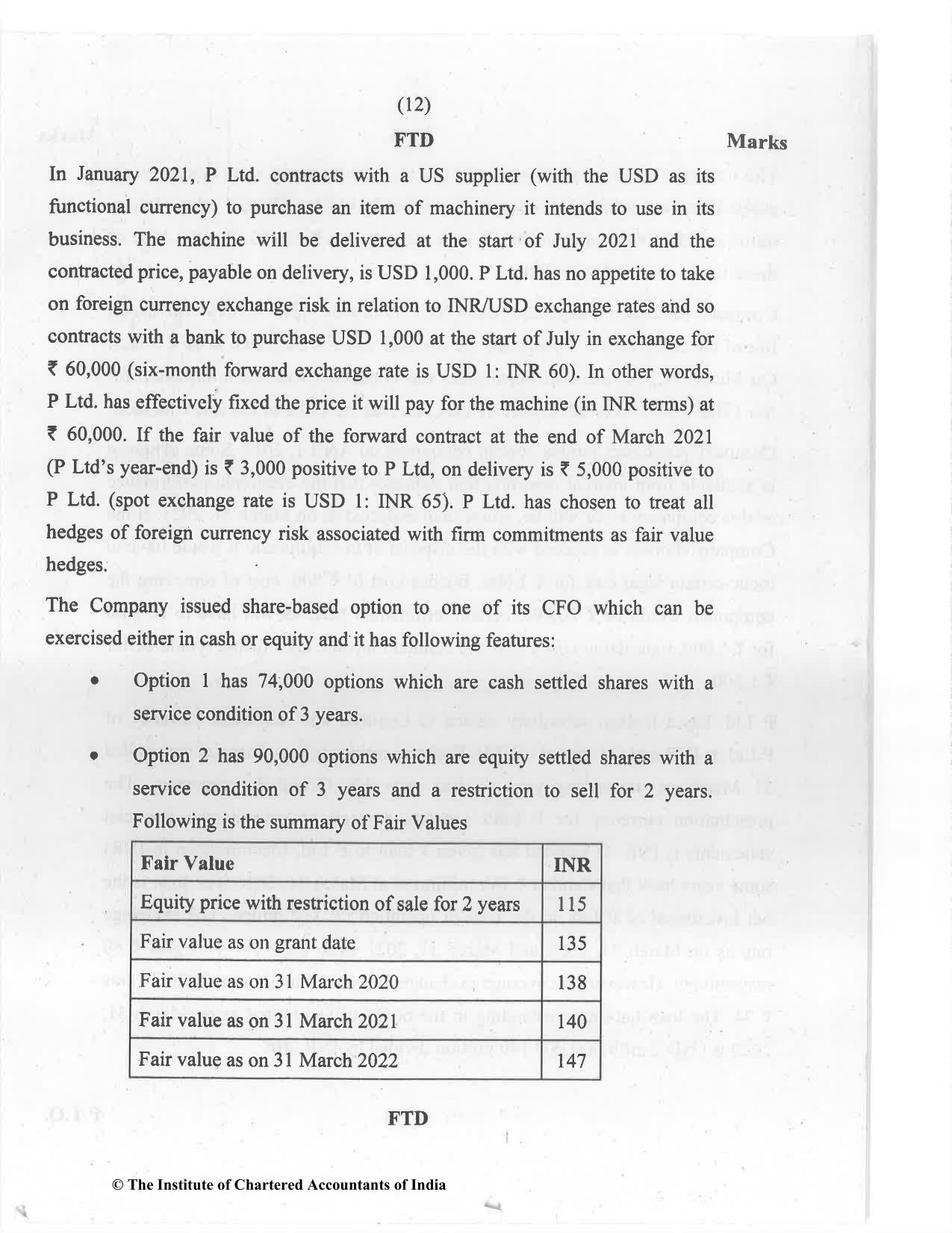 CA Final Jul 2021 Question Paper - Paper 6E – Global Financial Reporting Standards - Page 12