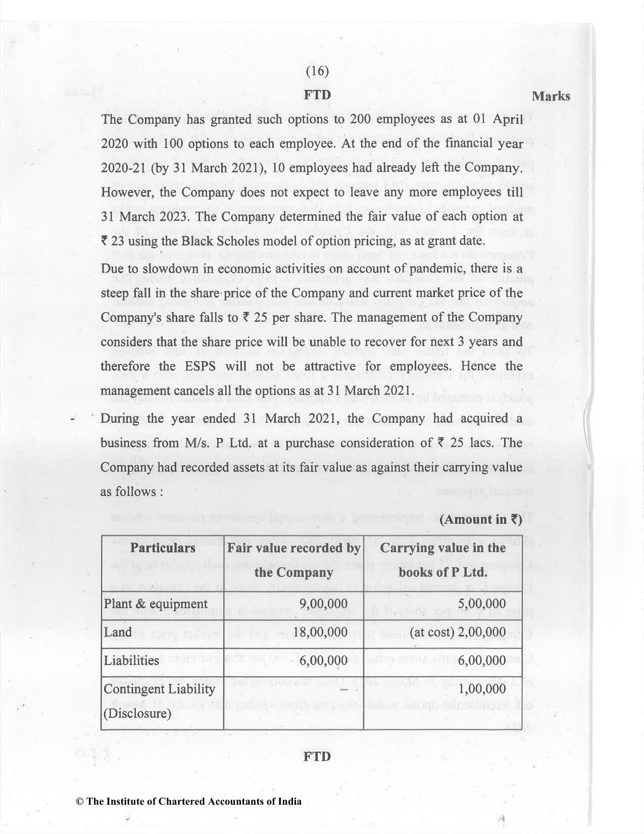 CA Final Jul 2021 Question Paper - Paper 6E – Global Financial Reporting Standards - Page 16