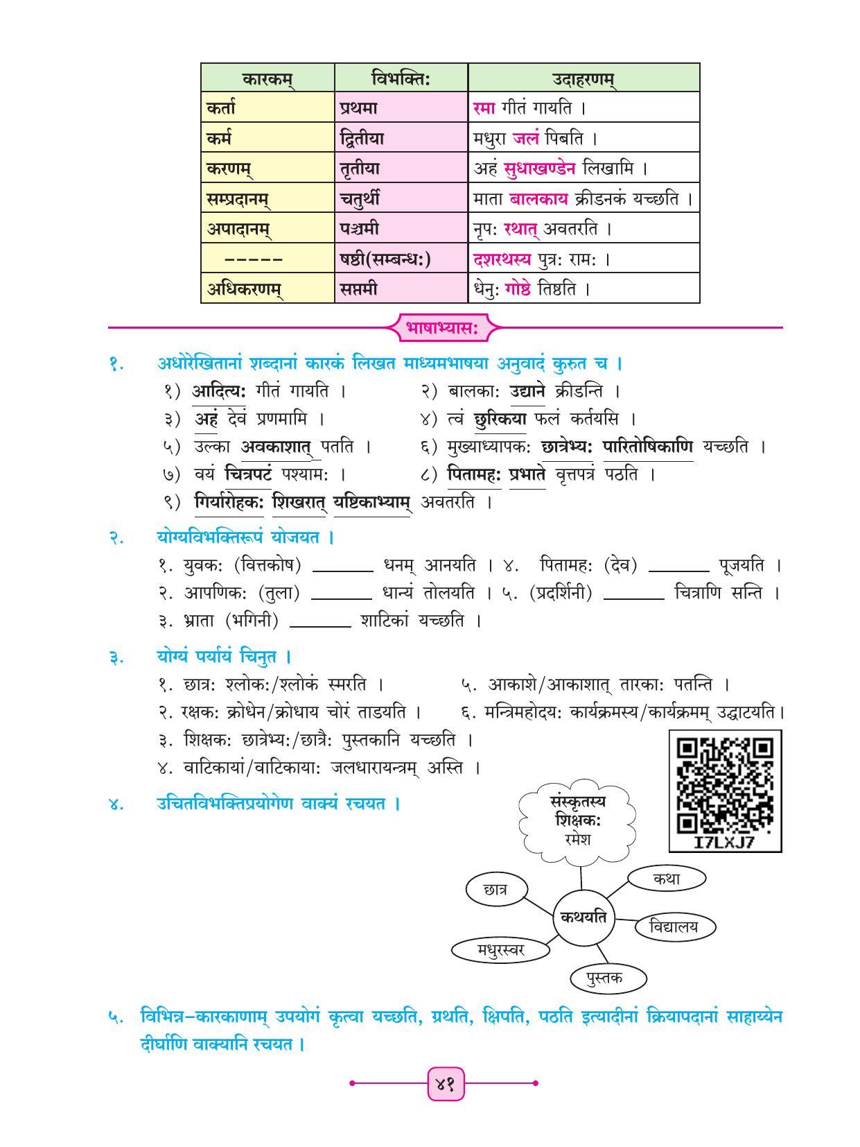 Maharashtra Board Class 8 Sanskrit Textbook - Page 51