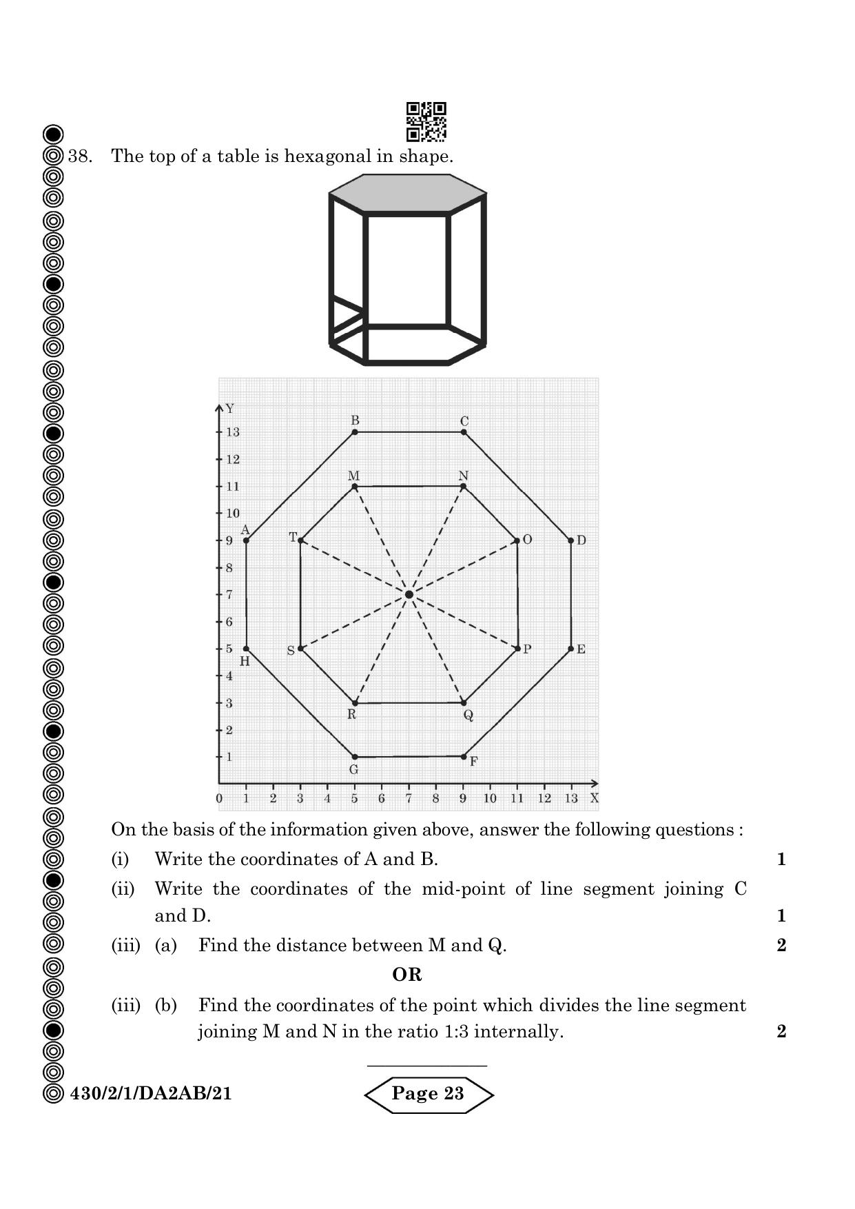 CBSE Class 10 430-2-1 Mathematics Basic 2024 Question Paper - Page 23