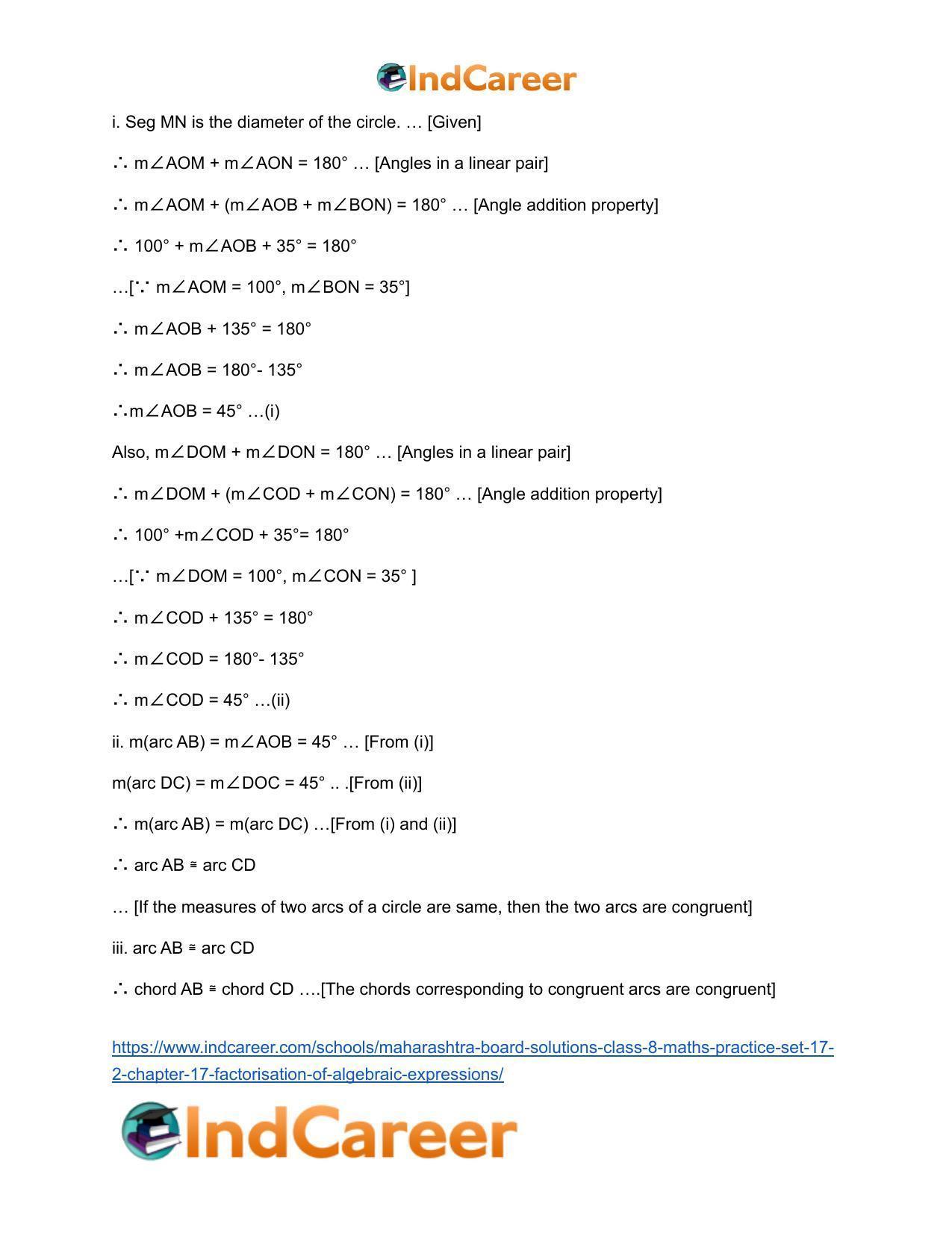 Maharashtra Board Solutions Class 8-Maths (Practice Set 17.2): Chapter 17- Factorisation of Algebraic Expressions - Page 4