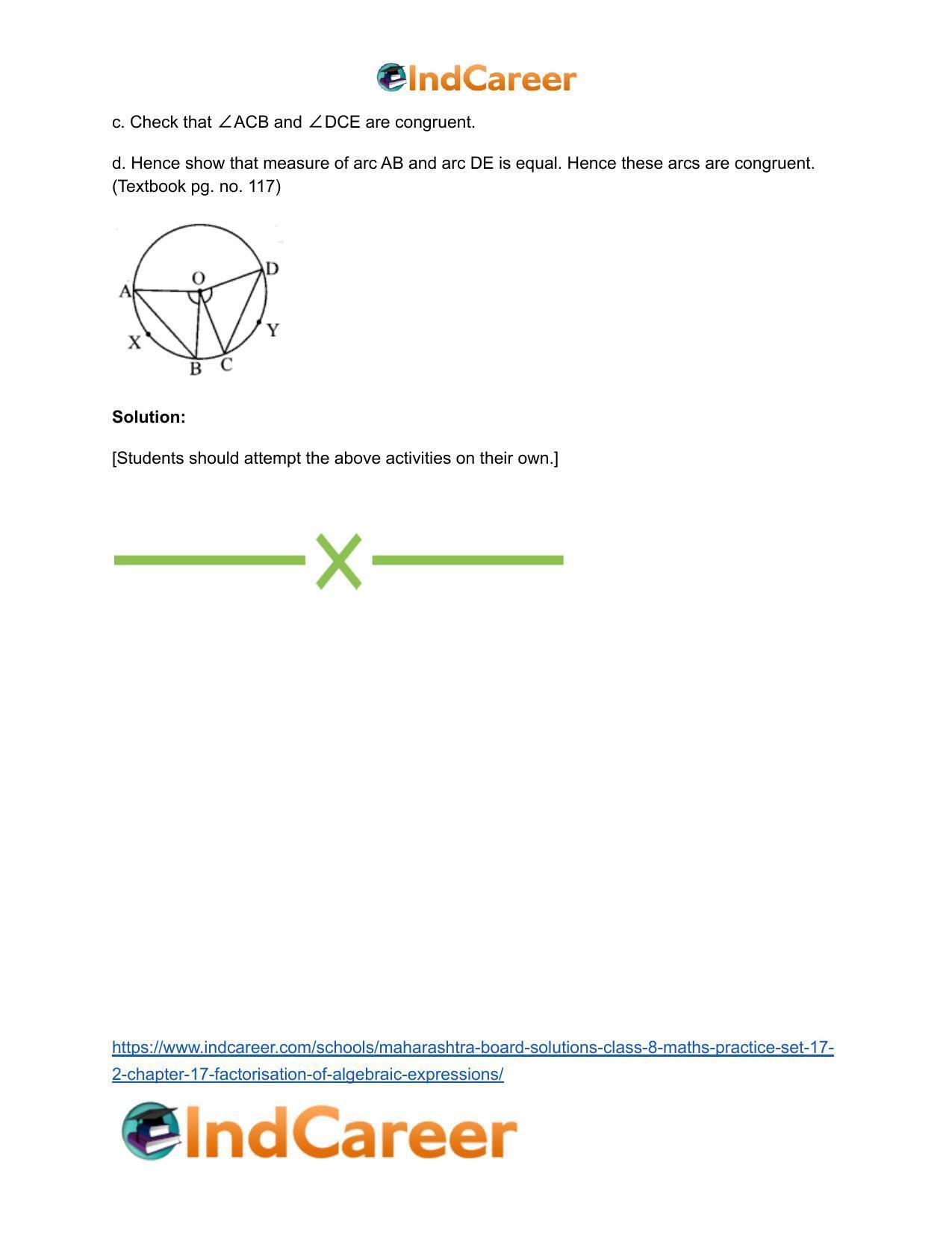 Maharashtra Board Solutions Class 8-Maths (Practice Set 17.2): Chapter 17- Factorisation of Algebraic Expressions - Page 6