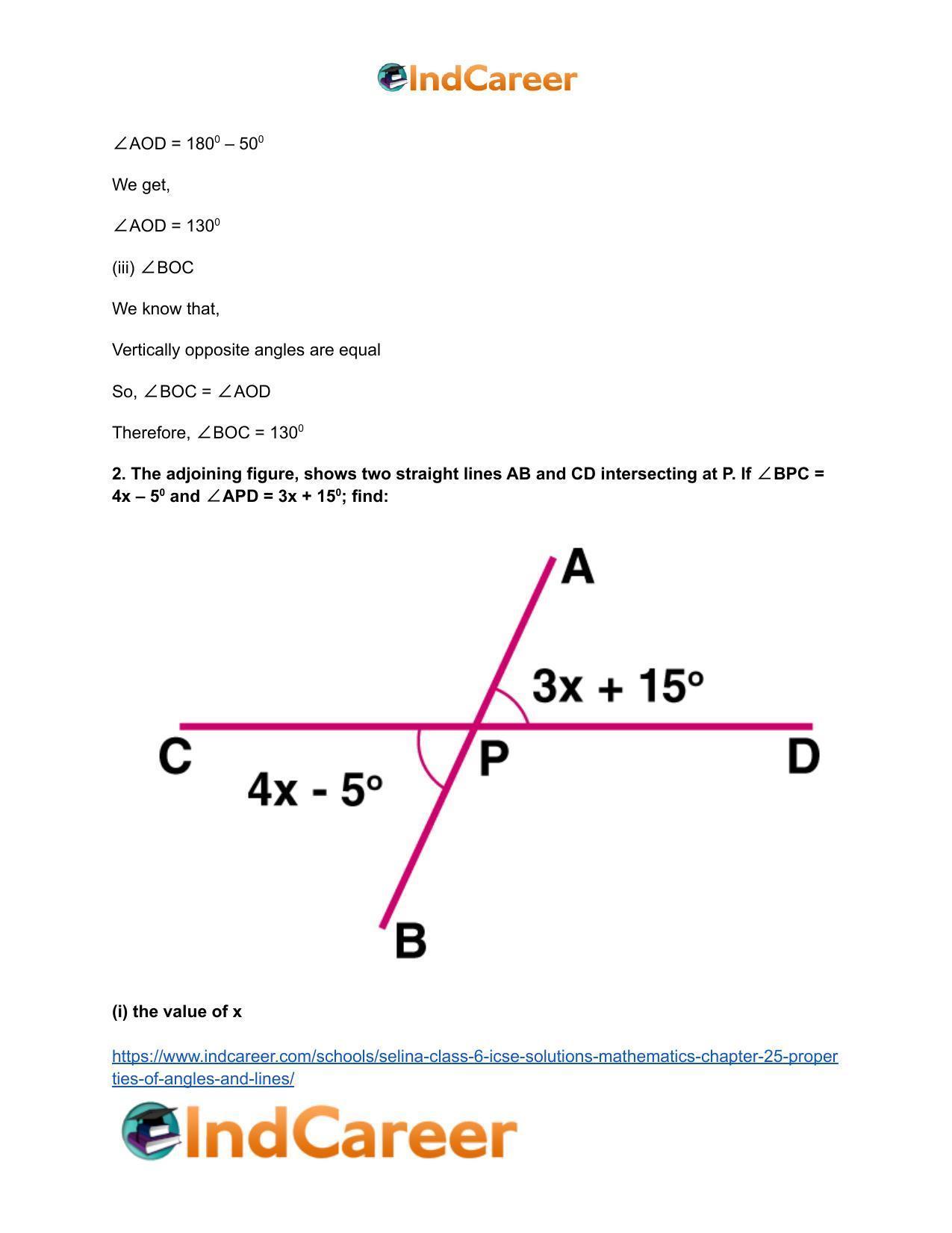 Selina Class 6 ICSE Solutions Mathematics : Chapter 25- Properties of Angles and Lines - Page 4