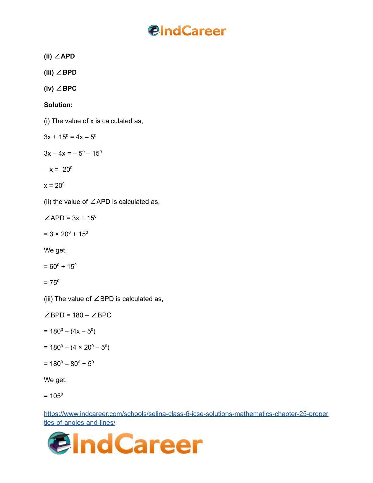Selina Class 6 ICSE Solutions Mathematics : Chapter 25- Properties of Angles and Lines - Page 5