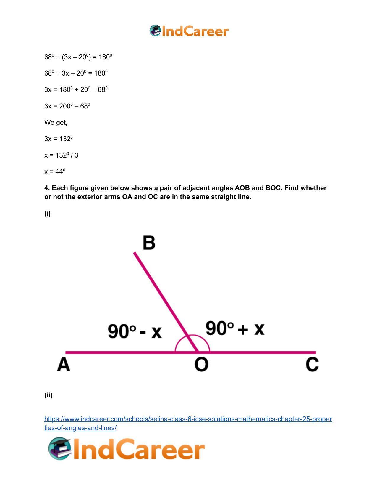 Selina Class 6 ICSE Solutions Mathematics : Chapter 25- Properties of Angles and Lines - Page 7