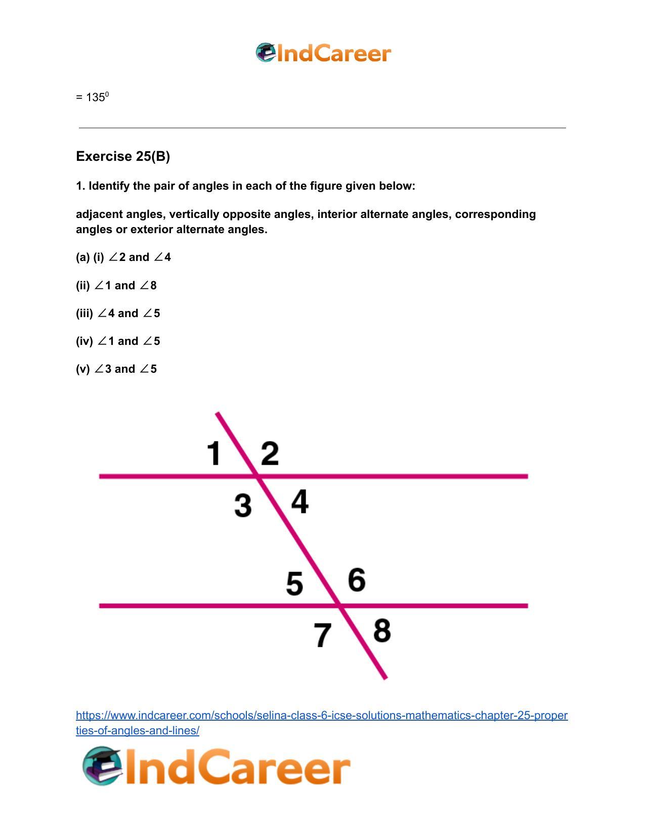 Selina Class 6 ICSE Solutions Mathematics : Chapter 25- Properties of Angles and Lines - Page 11
