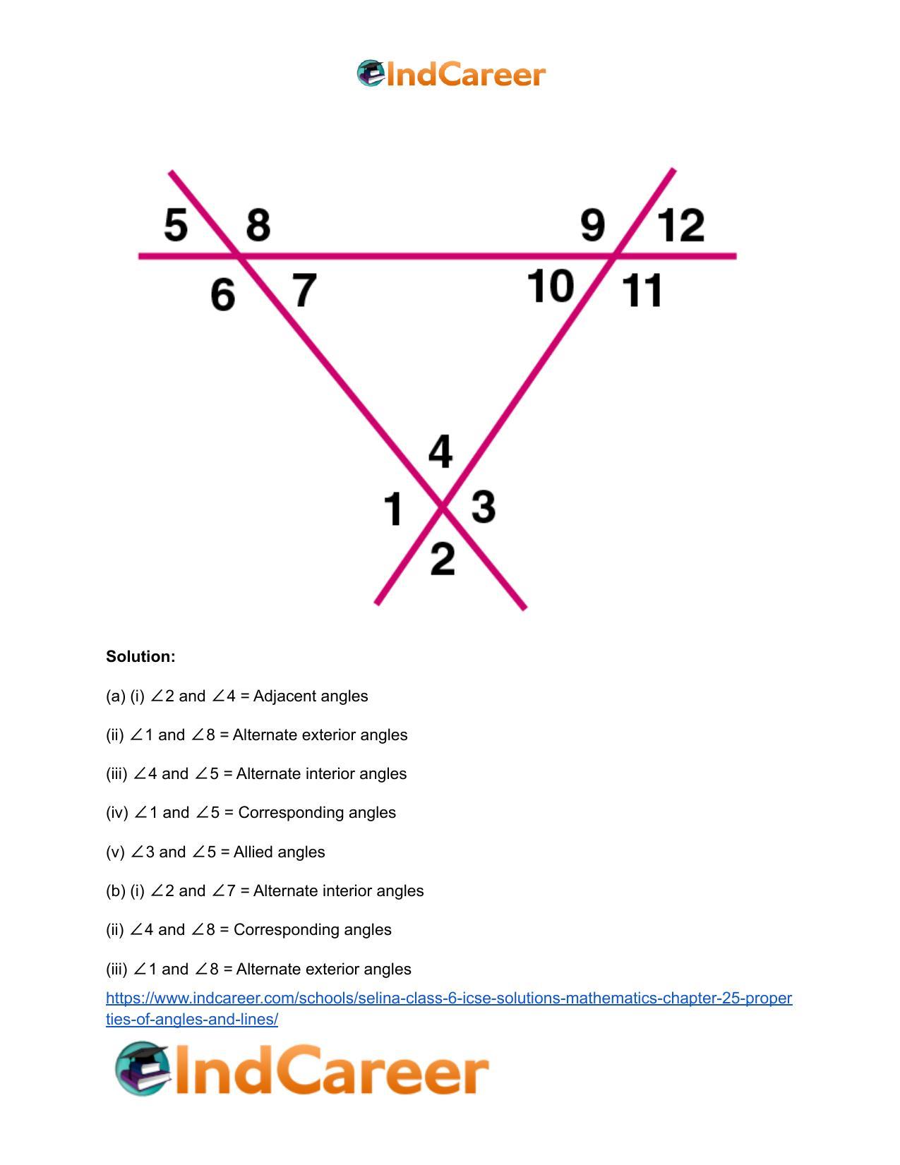 Selina Class 6 ICSE Solutions Mathematics : Chapter 25- Properties of Angles and Lines - Page 13