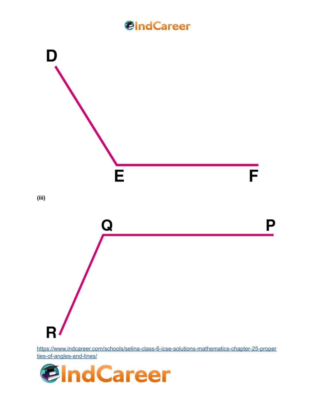 Selina Class 6 ICSE Solutions Mathematics : Chapter 25- Properties of Angles and Lines - Page 29