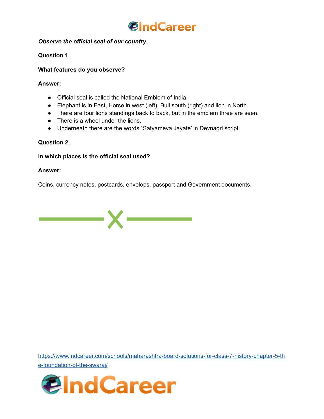 Maharashtra Board Solutions for Class 7- History: Chapter 5- The Foundation of the Swaraj - Page 15