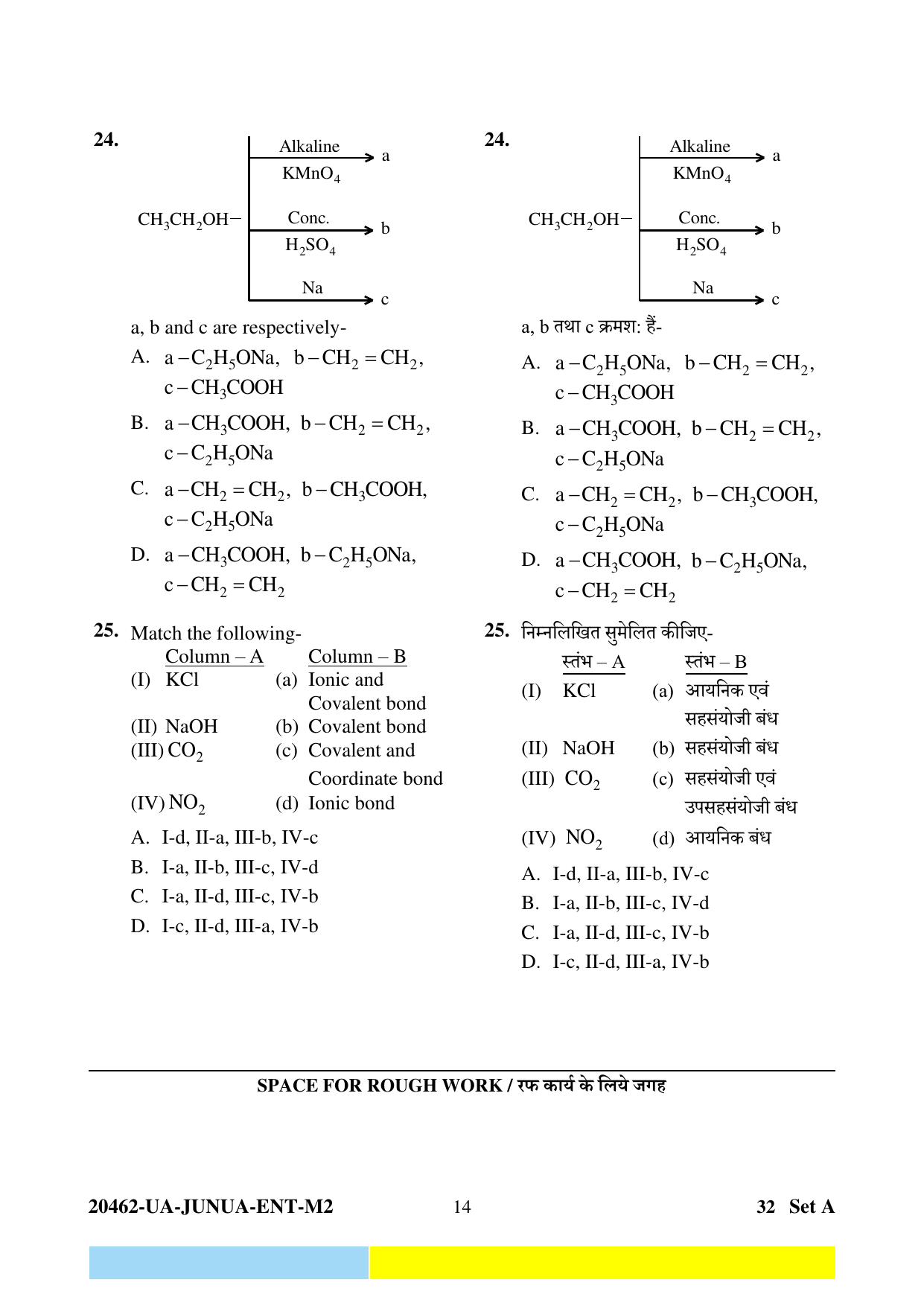 CG PAT / PVPT 2024 Agriculture Question Paper - Page 14