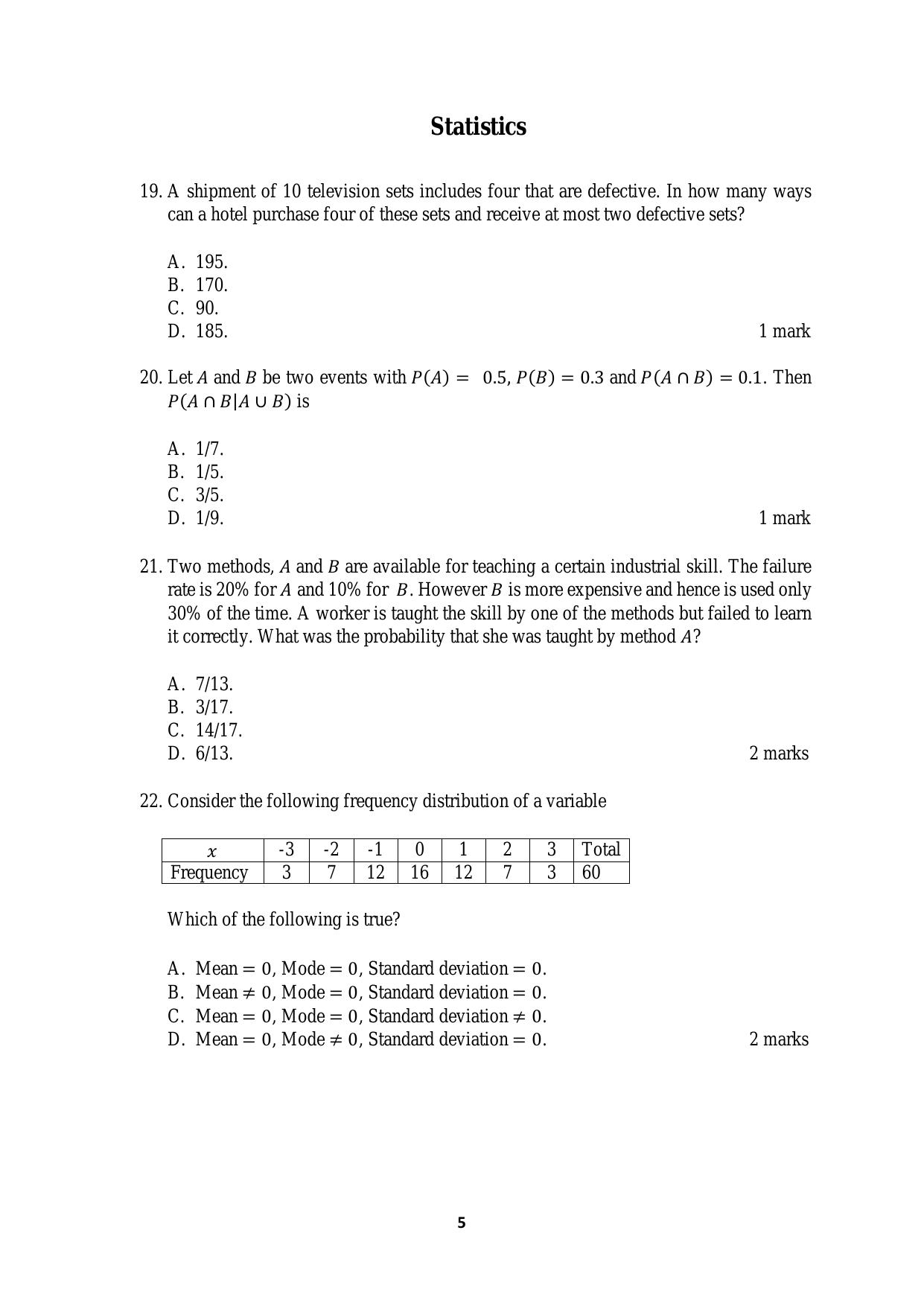 ACET June 2019 Question Papers - Page 5