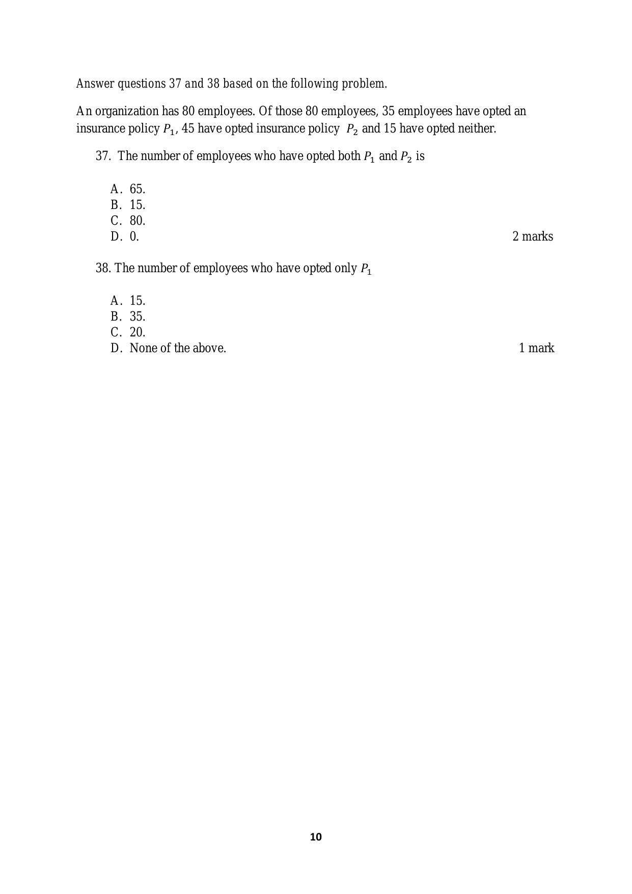 ACET June 2019 Question Papers - Page 10
