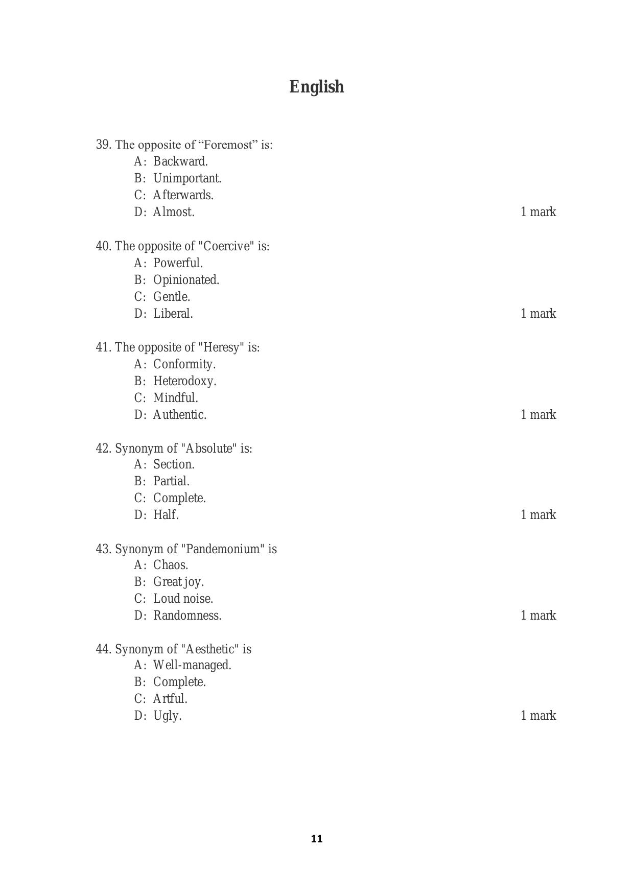 ACET June 2019 Question Papers - Page 11