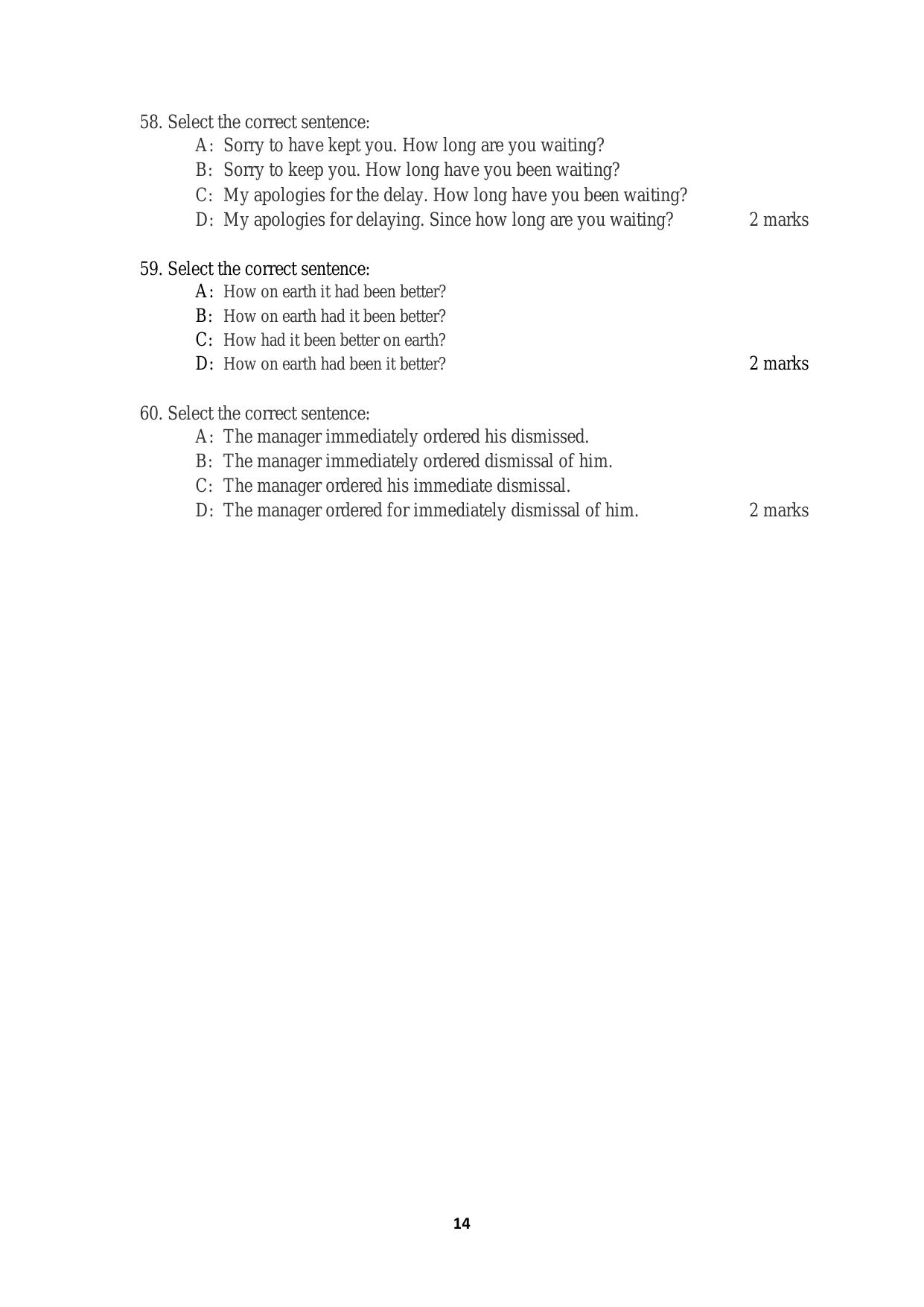 ACET June 2019 Question Papers - Page 14