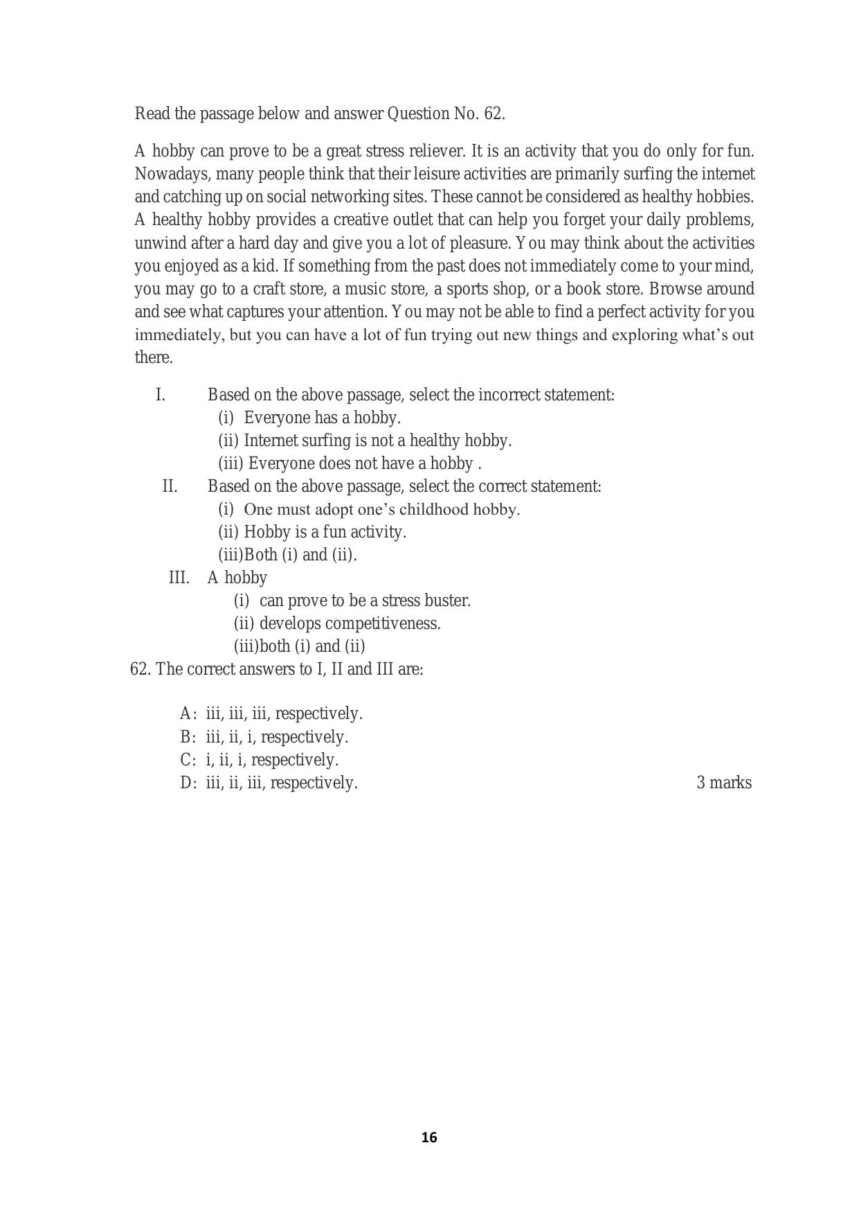 ACET June 2019 Question Papers - Page 16