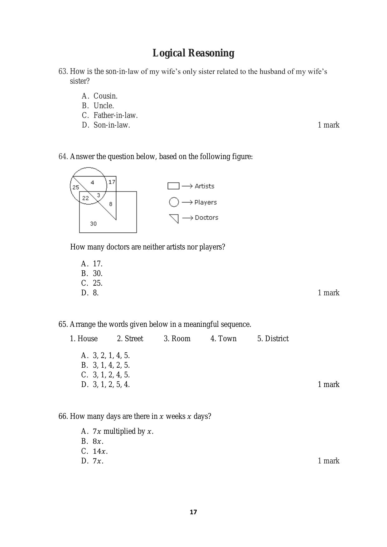 ACET June 2019 Question Papers - Page 17