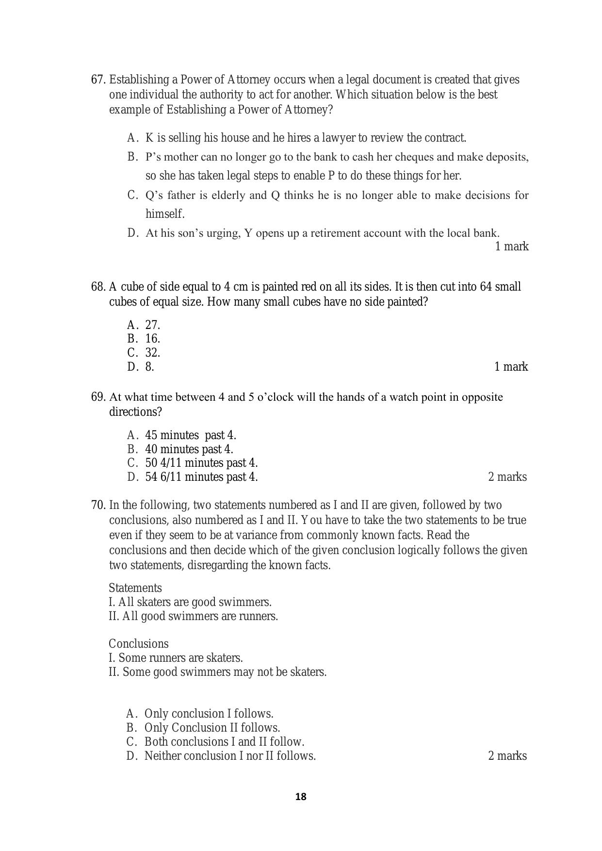ACET June 2019 Question Papers - Page 18