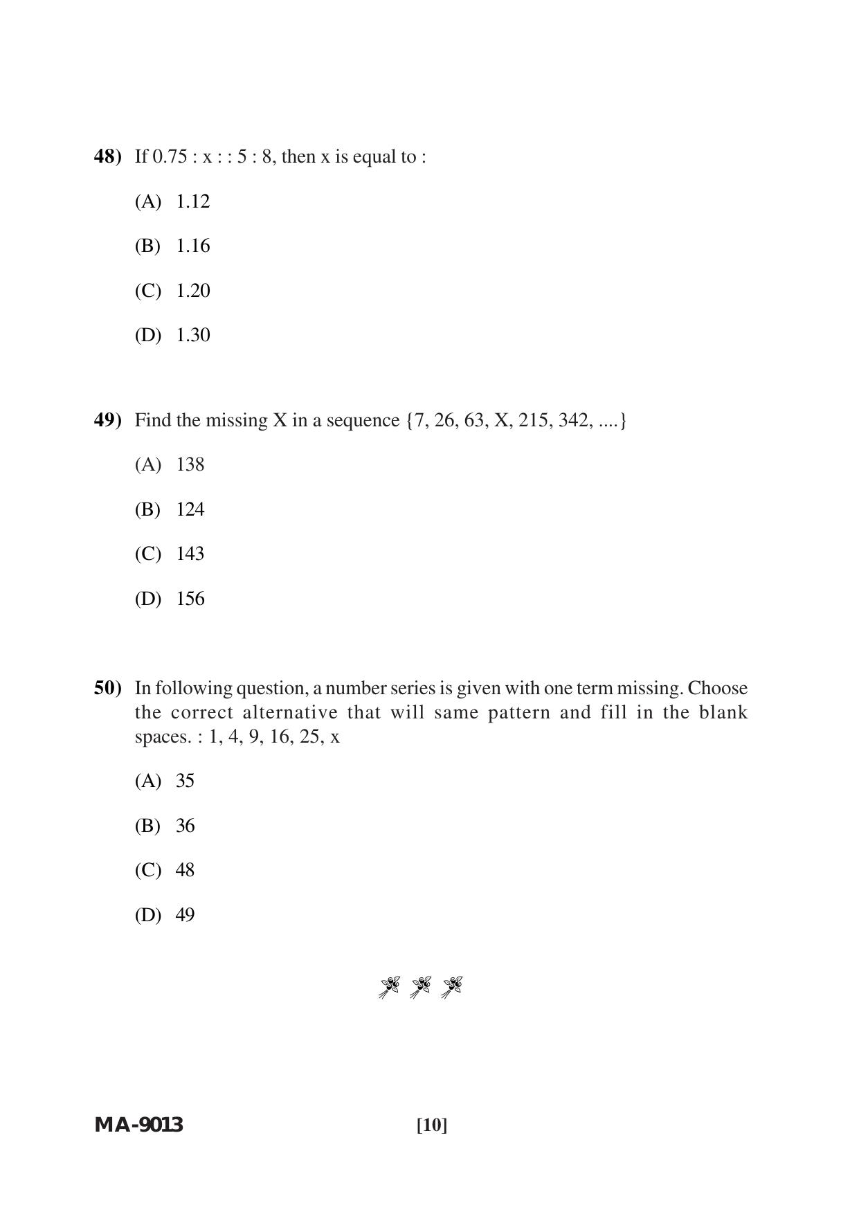 Mysore University PG Entrance Exam 2022: M.Sc. Geographical Information System Question Paper - Page 10