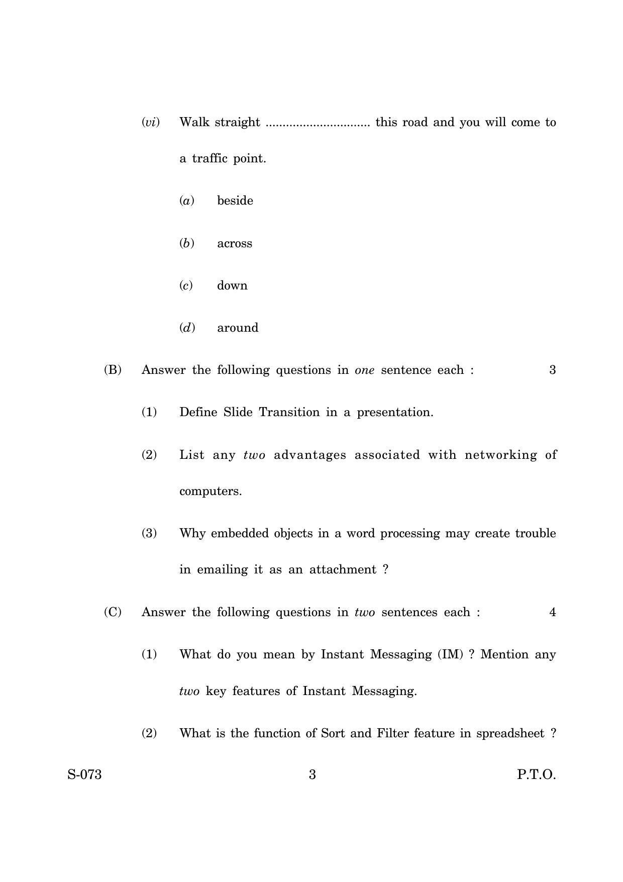 Goa Board Class 10 Itites (June 2019) Question Paper - Page 3