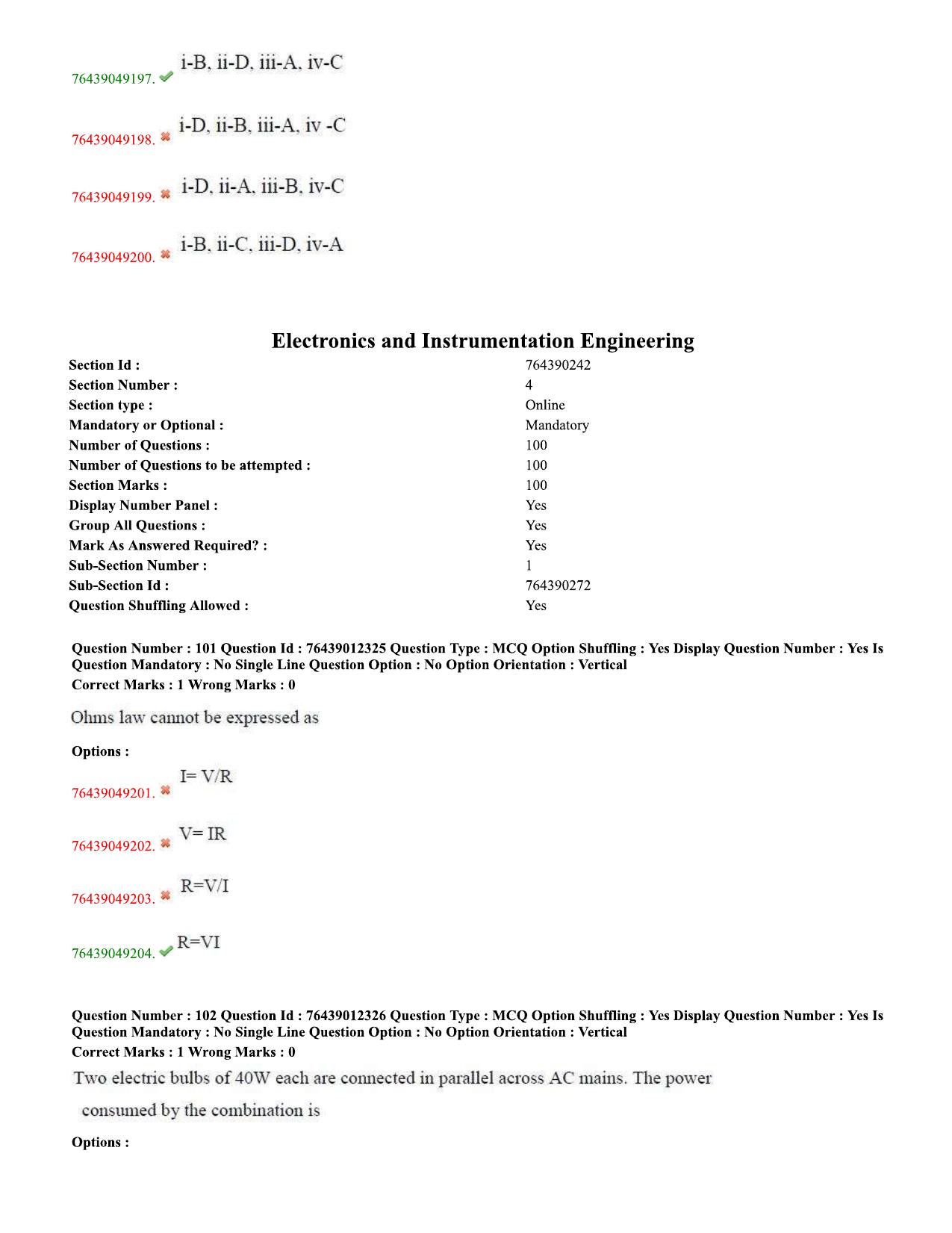 TS ECET 2020 Electronics and Instrumentation Engineering's Question Paper - Page 43