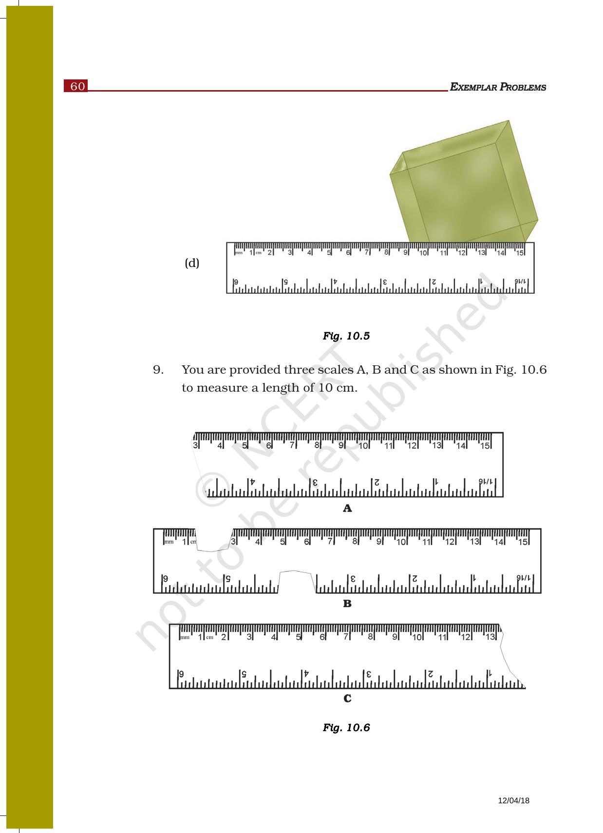 NCERT Exemplar Book for Class 6 Science: Chapter 10- Motion and Measurement of Distances - Page 5