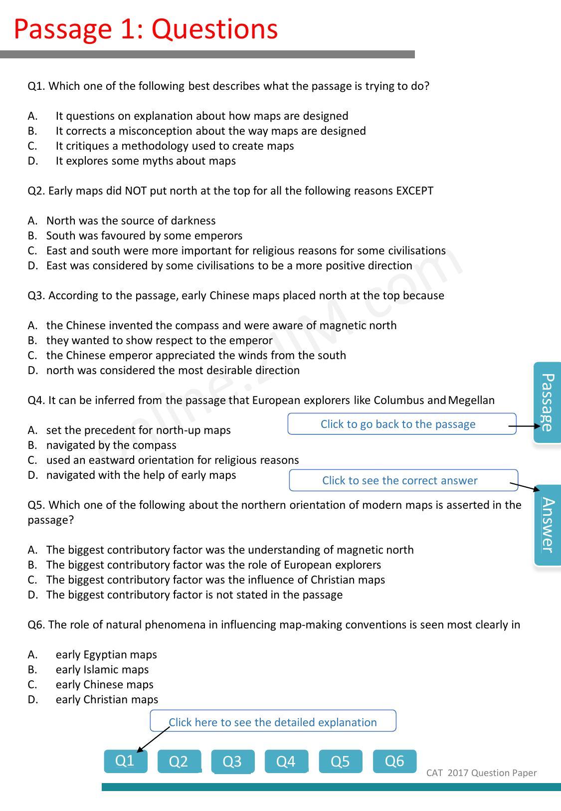 CAT 2017 CAT VARC Slot 1 Question Paper - Page 3