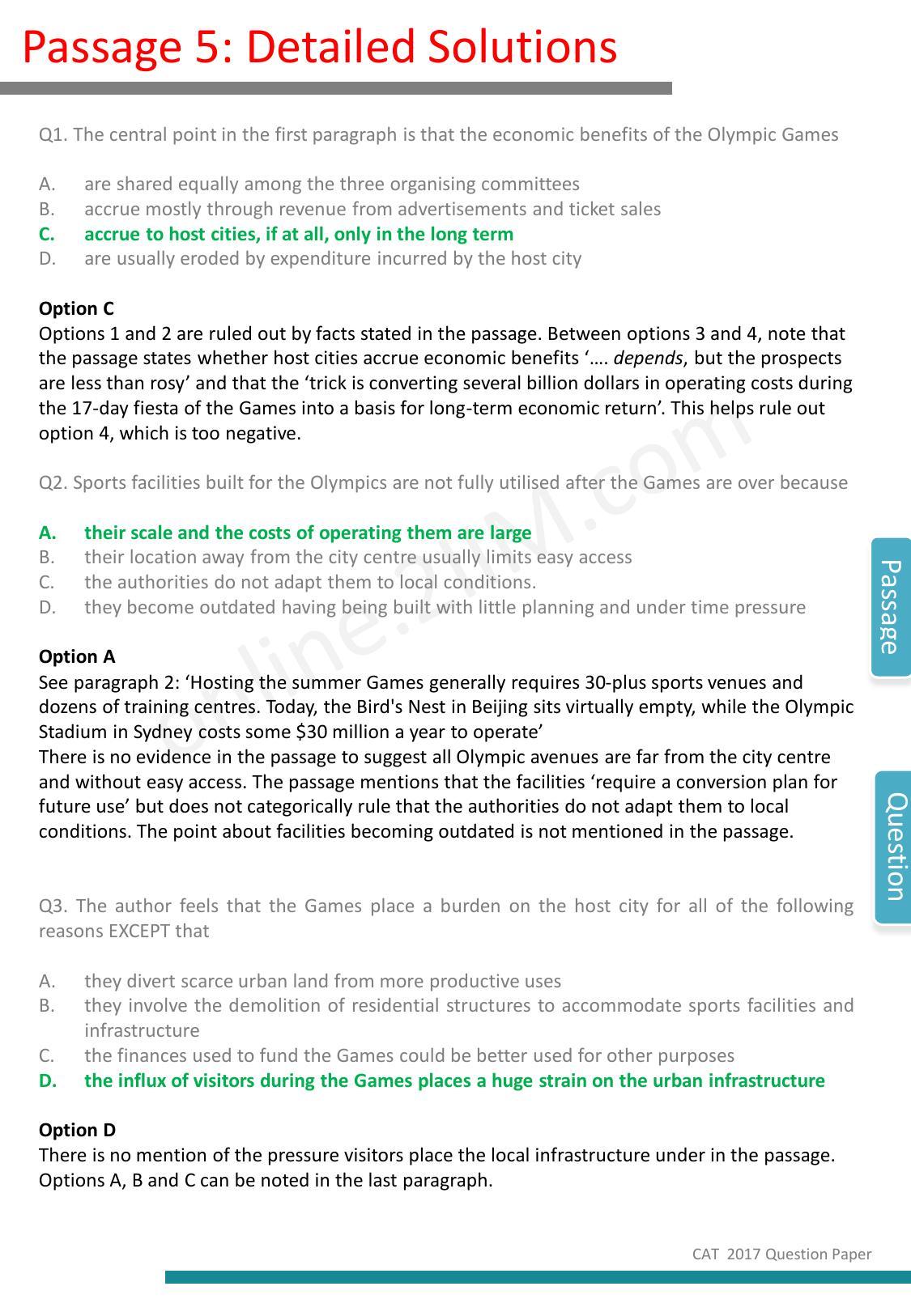 CAT 2017 CAT VARC Slot 1 Question Paper - Page 34