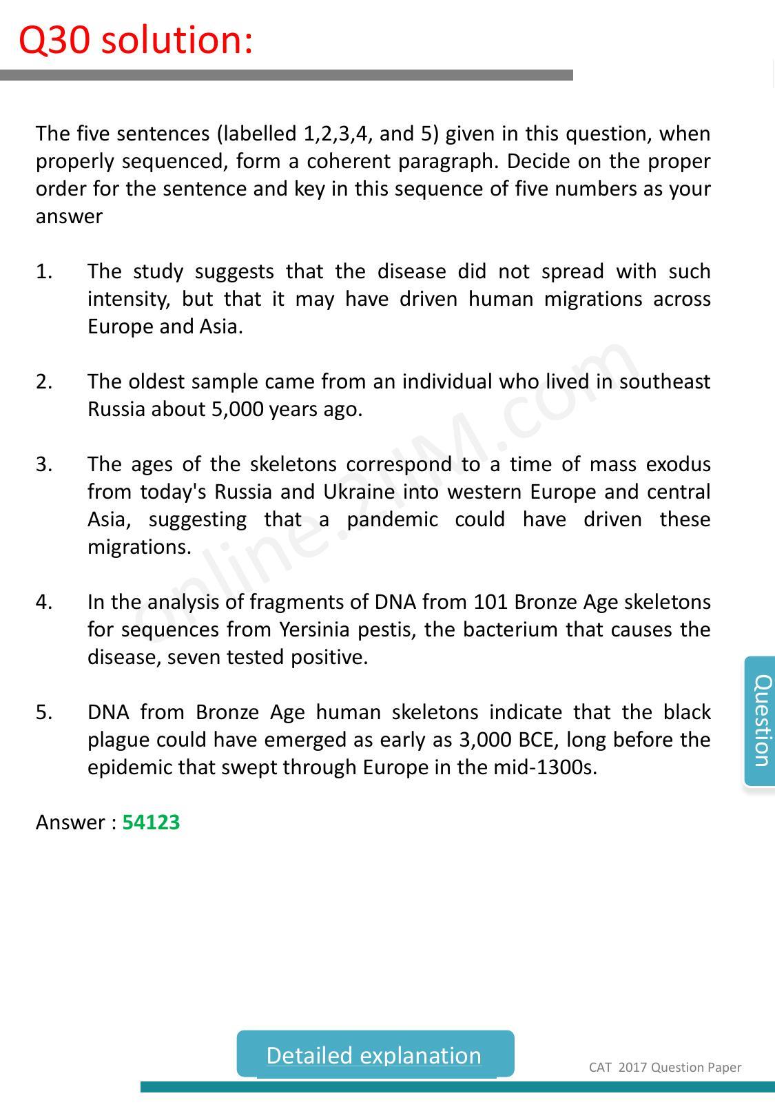 CAT 2017 CAT VARC Slot 1 Question Paper - Page 45