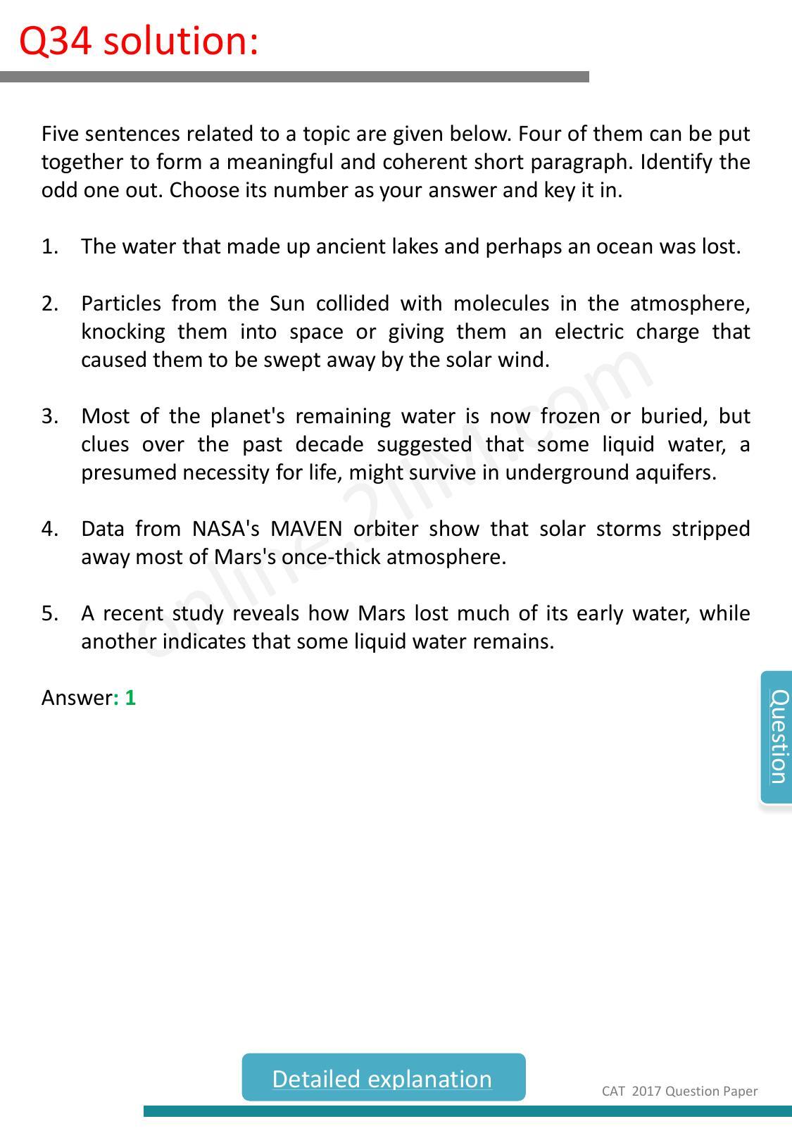 CAT 2017 CAT VARC Slot 1 Question Paper - Page 53