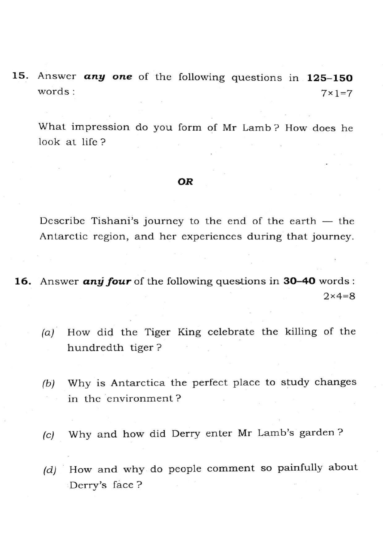 Assam HS 2nd Year English 2015 Question Paper - Page 14