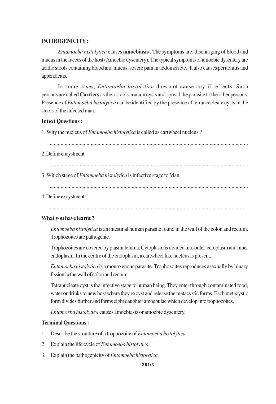 TS SCERT Inter 1st Year Biology Text Book Vol-II Path 1 (English Medium) Text Book - Page 284