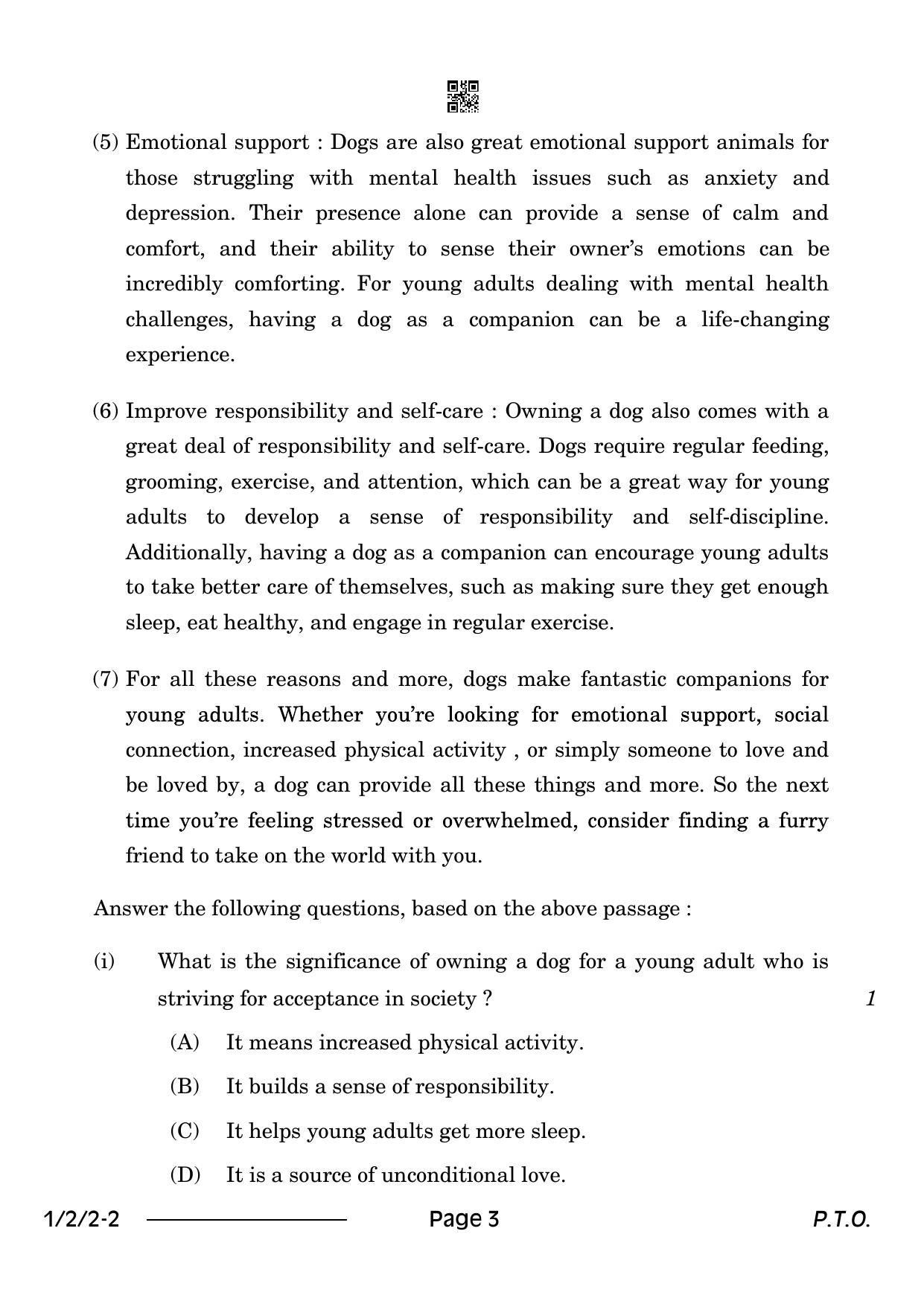 CBSE Class 12 1-2-2 English Core 2024 Question Paper - Page 3