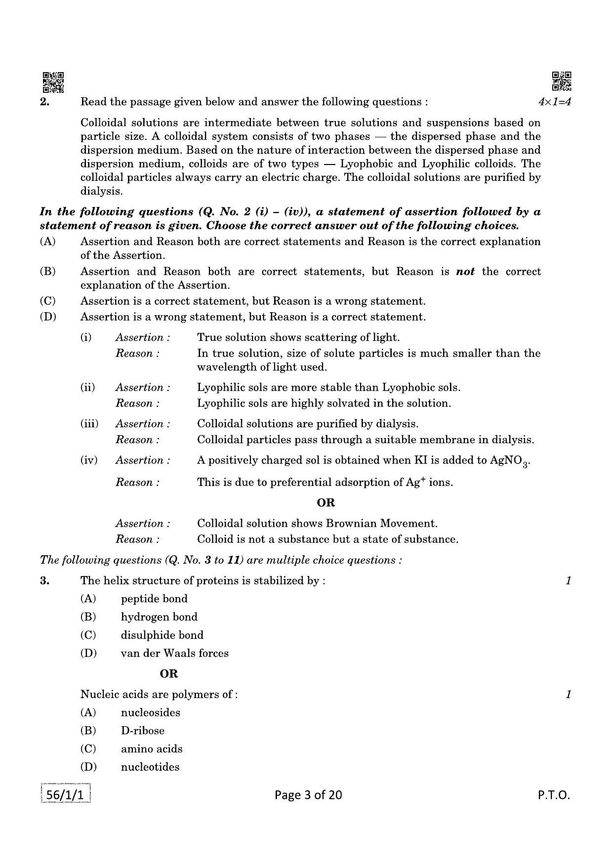 CBSE Class 12 QP_043_CHEMISTRY 2021 Compartment Question Paper - Page 3