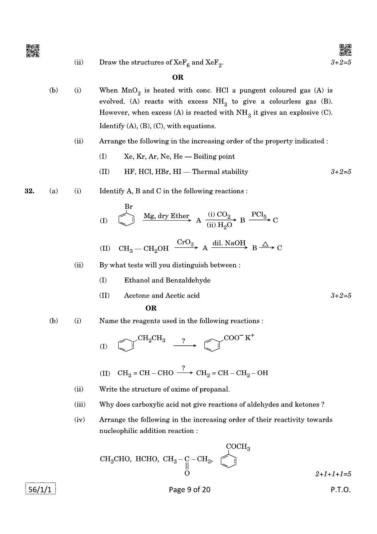 CBSE Class 12 QP_043_CHEMISTRY 2021 Compartment Question Paper - Page 9