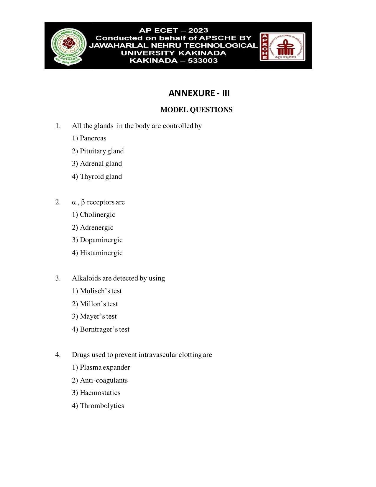 AP ECET SECTION IV PHARMACOLOGY Syllabus - Page 6