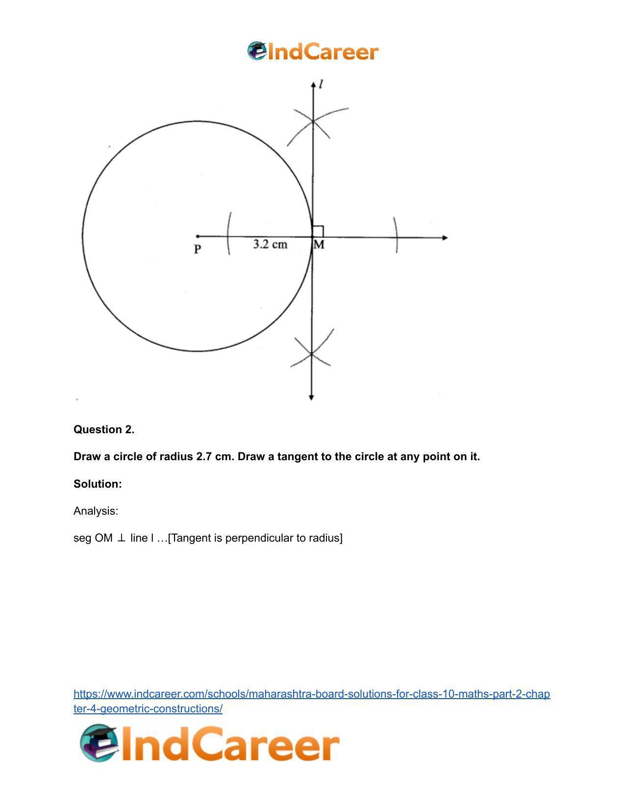 Maharashtra Board Solutions for Class 10-Maths (Part 2): Chapter 4- Geometric Constructions - Page 17