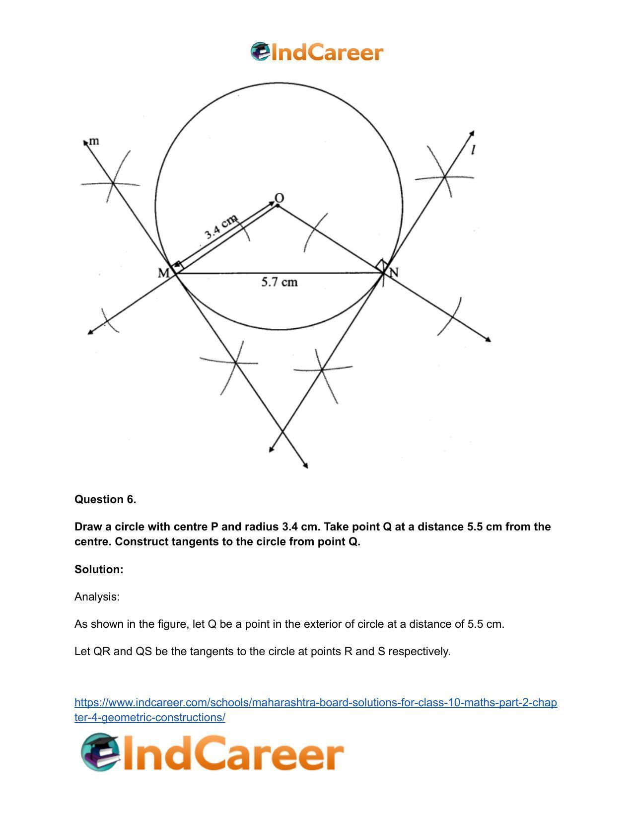 Maharashtra Board Solutions for Class 10-Maths (Part 2): Chapter 4- Geometric Constructions - Page 23