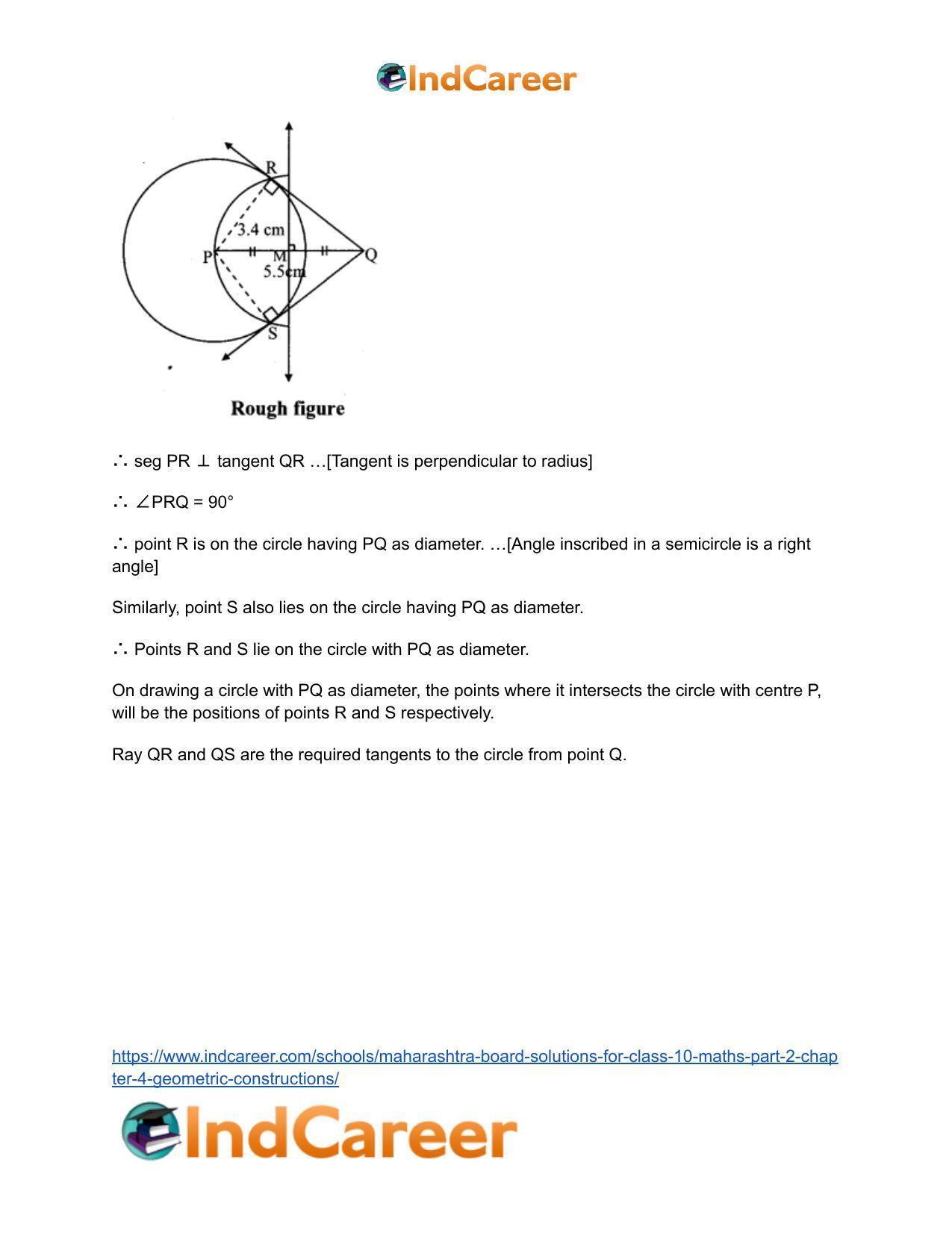 Maharashtra Board Solutions for Class 10-Maths (Part 2): Chapter 4- Geometric Constructions - Page 24