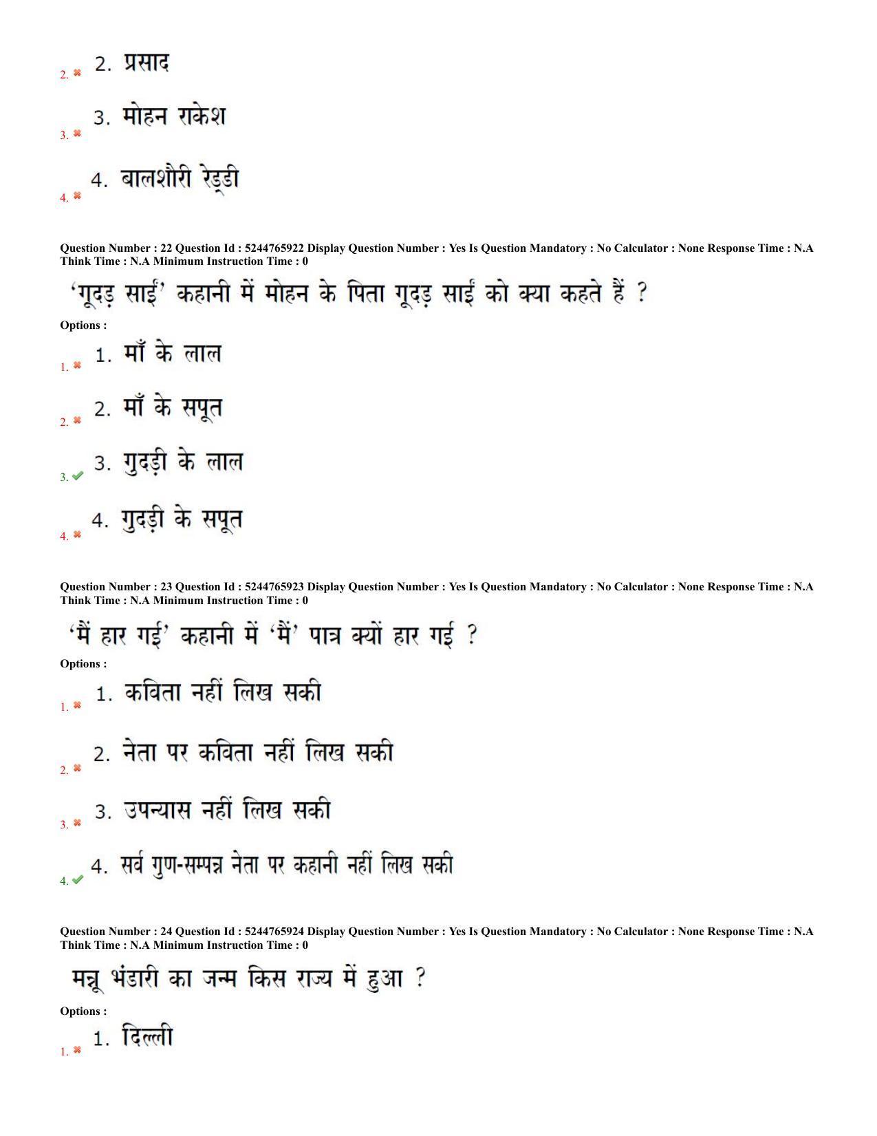 AP PGCET 2022 Hindi Paper with Answer Key - Page 9