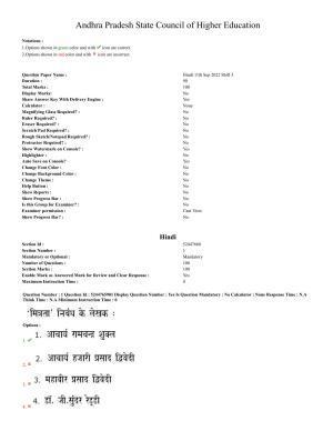 AP PGCET 2022 Hindi Paper with Answer Key