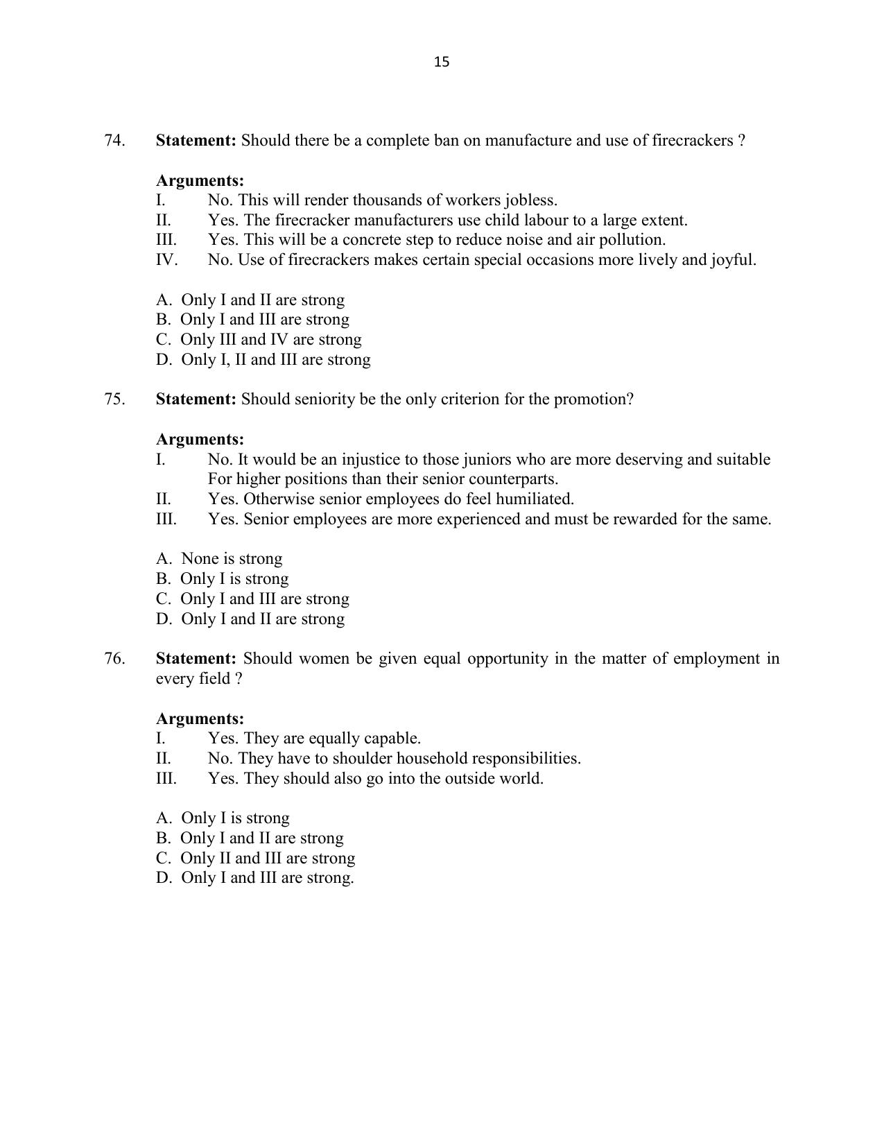 CUSAT CAT 2016 5 year LLB Question Paper - Page 15
