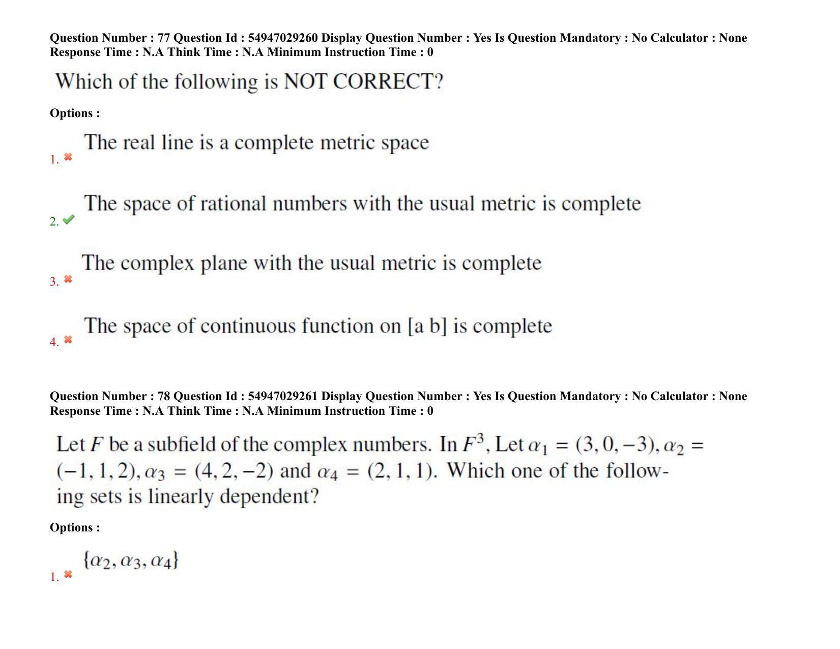 AP RCET 2022: Mathematics - 19-10-2022 (Wednesday) Session-II Question Paper With keys - Page 61