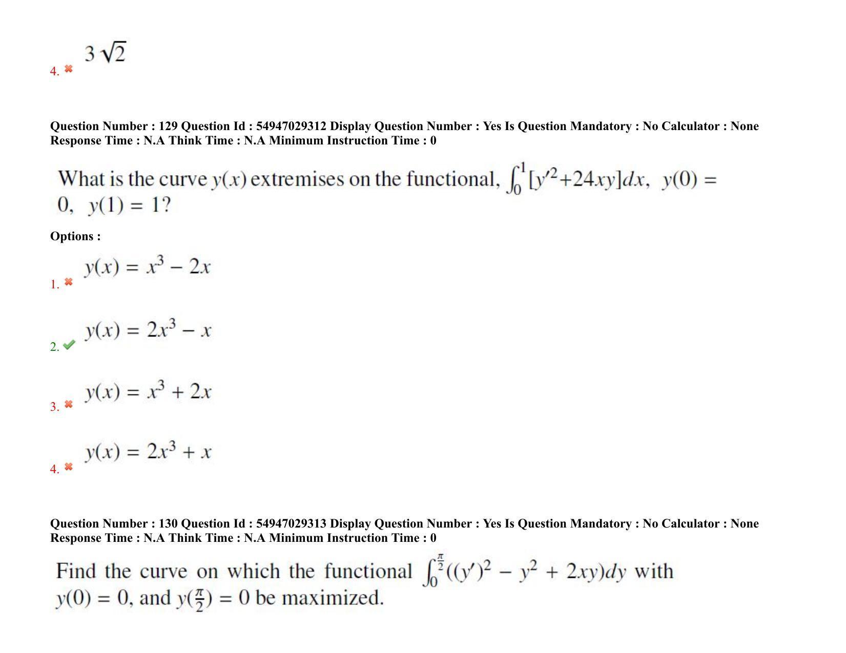AP RCET 2022: Mathematics - 19-10-2022 (Wednesday) Session-II Question Paper With keys - Page 96